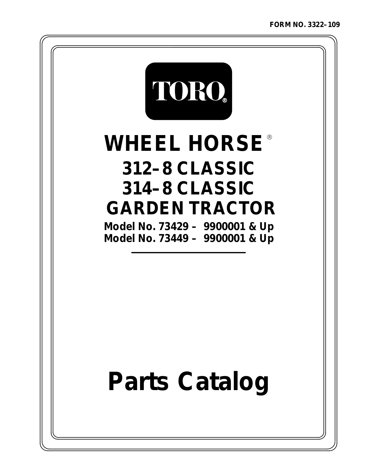 Toro 73429, 73449 Parts Catalogue