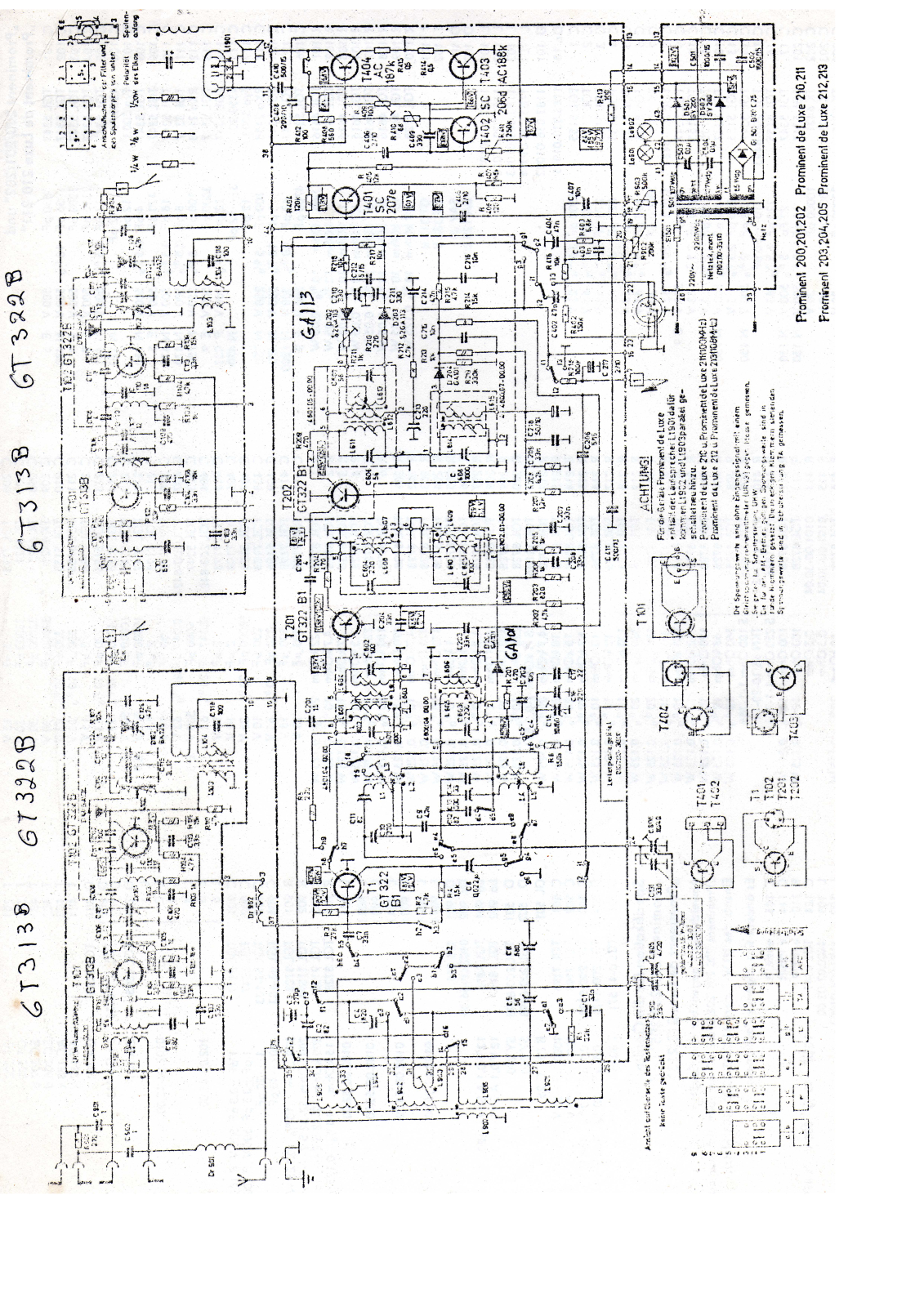 Prominent 200-205, 210-213 Schematic