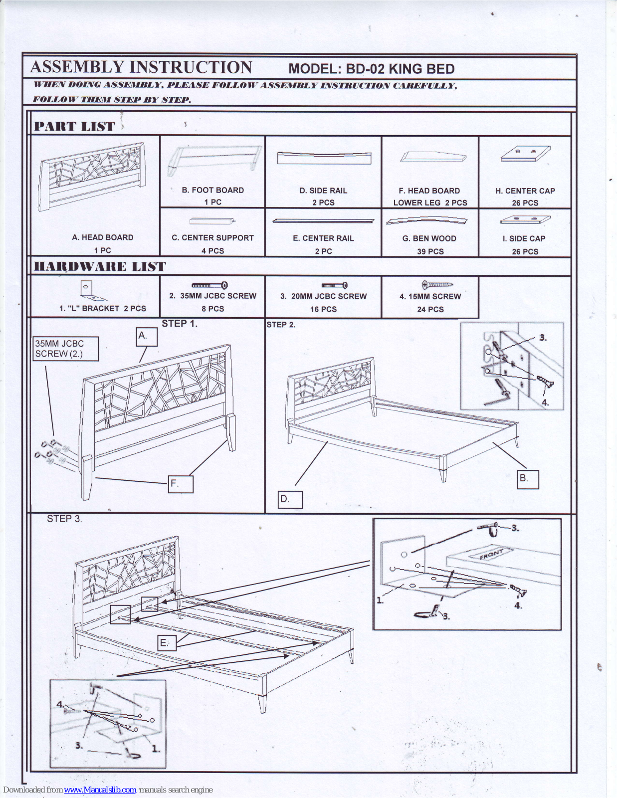 Baxton BD-02 Assembly Instruction Manual - ManualMachine.com