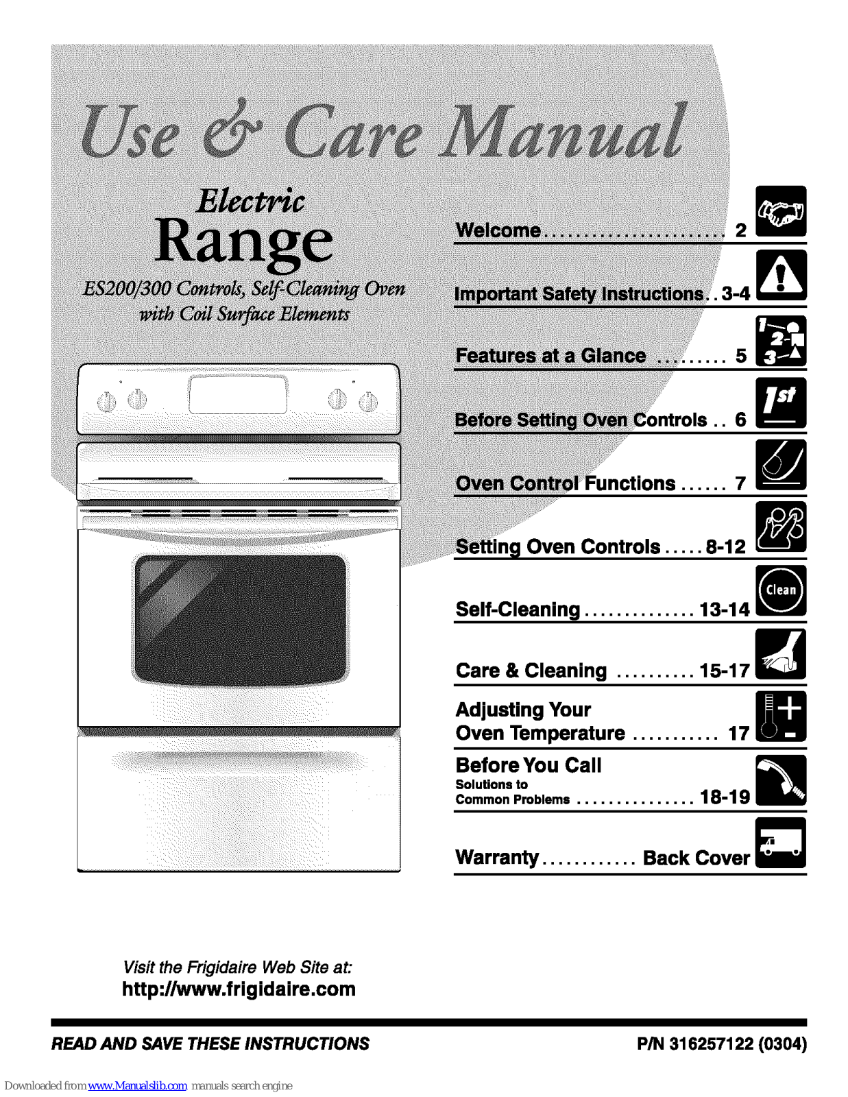 Frigidaire TEF353AWF, TEF353AQF, TEF353AUF, TEF353ASF, KEF355ASJ Use & Care Manual - ManualMachine.com