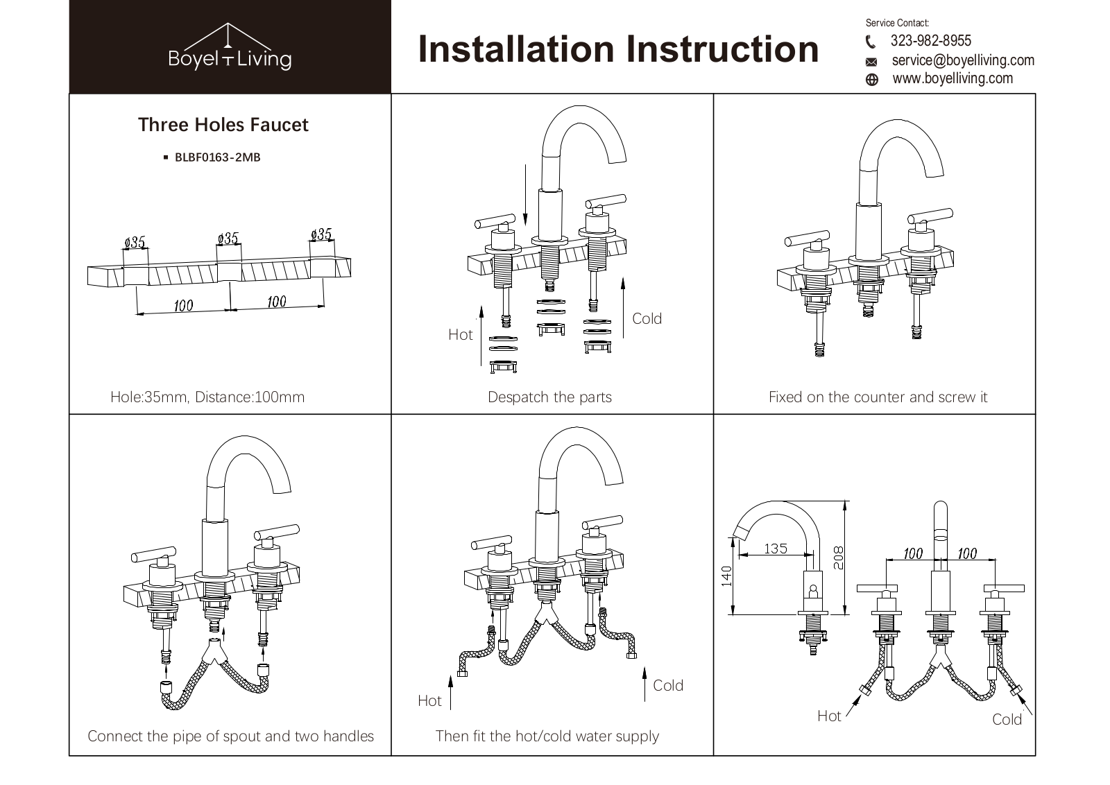 Boyel Living BOYE2460 Installation & Assembly - ManualMachine.com