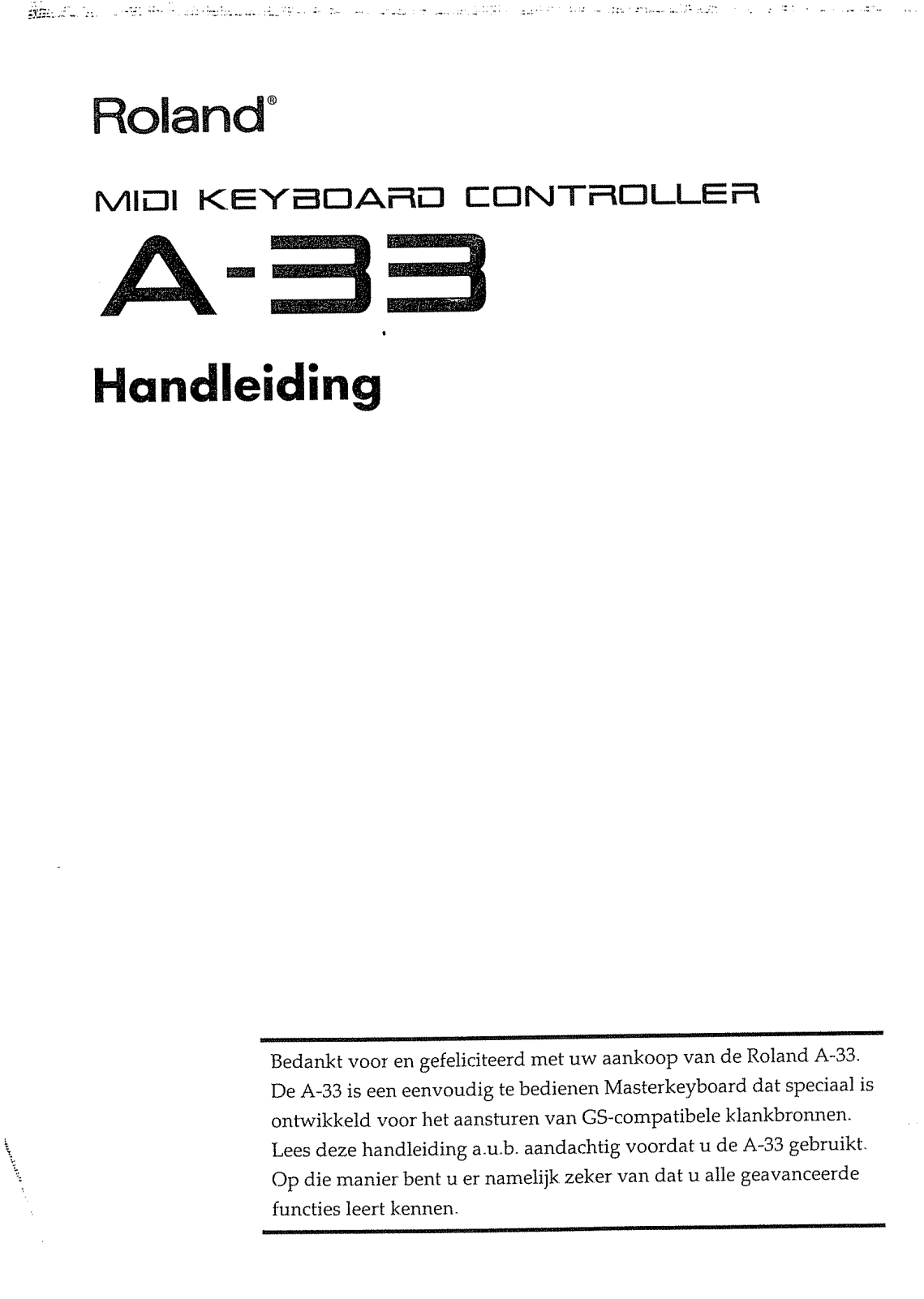 Roland A-33 User Manual