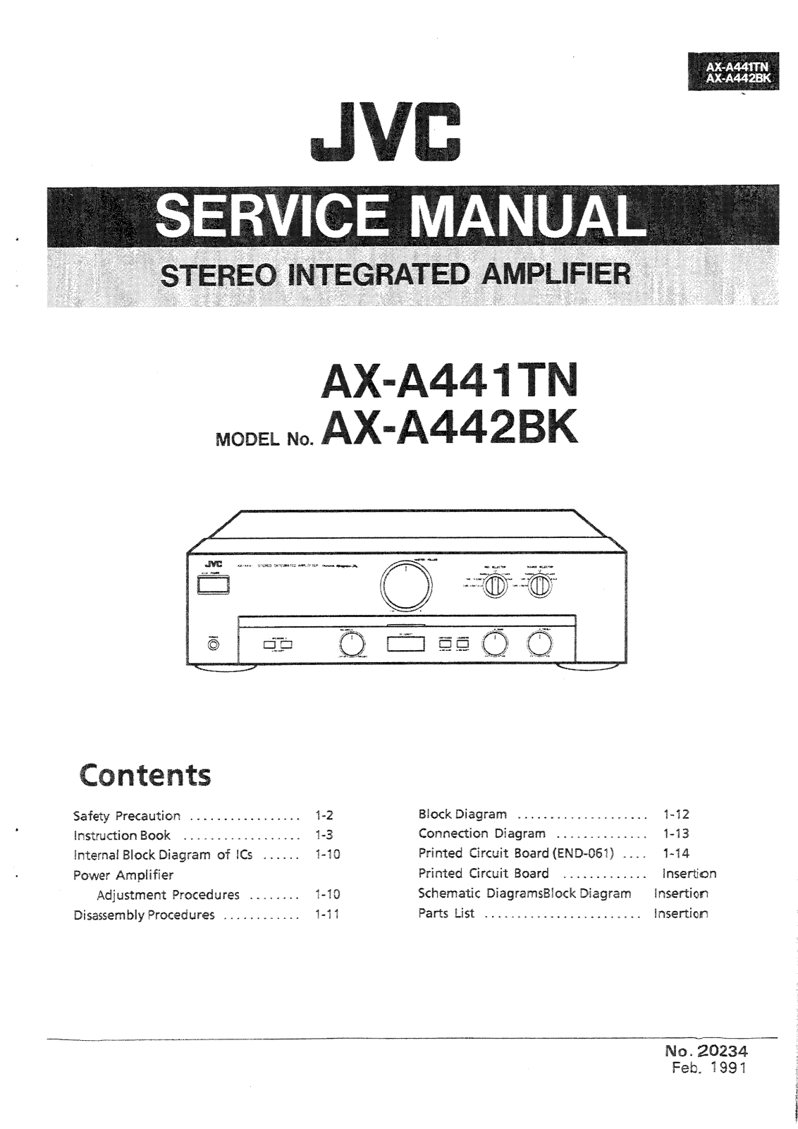 JVC AXA-441-TN, AXA-442-BK Service manual