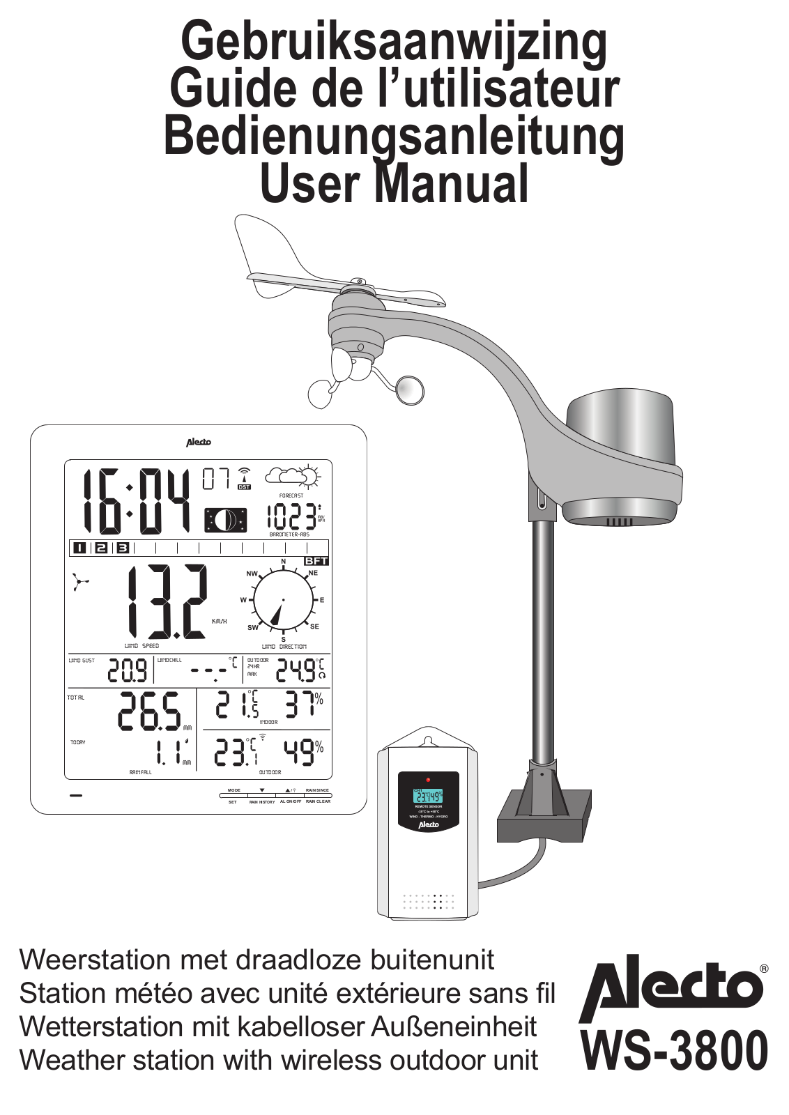 Alecto WS-3800 User manual