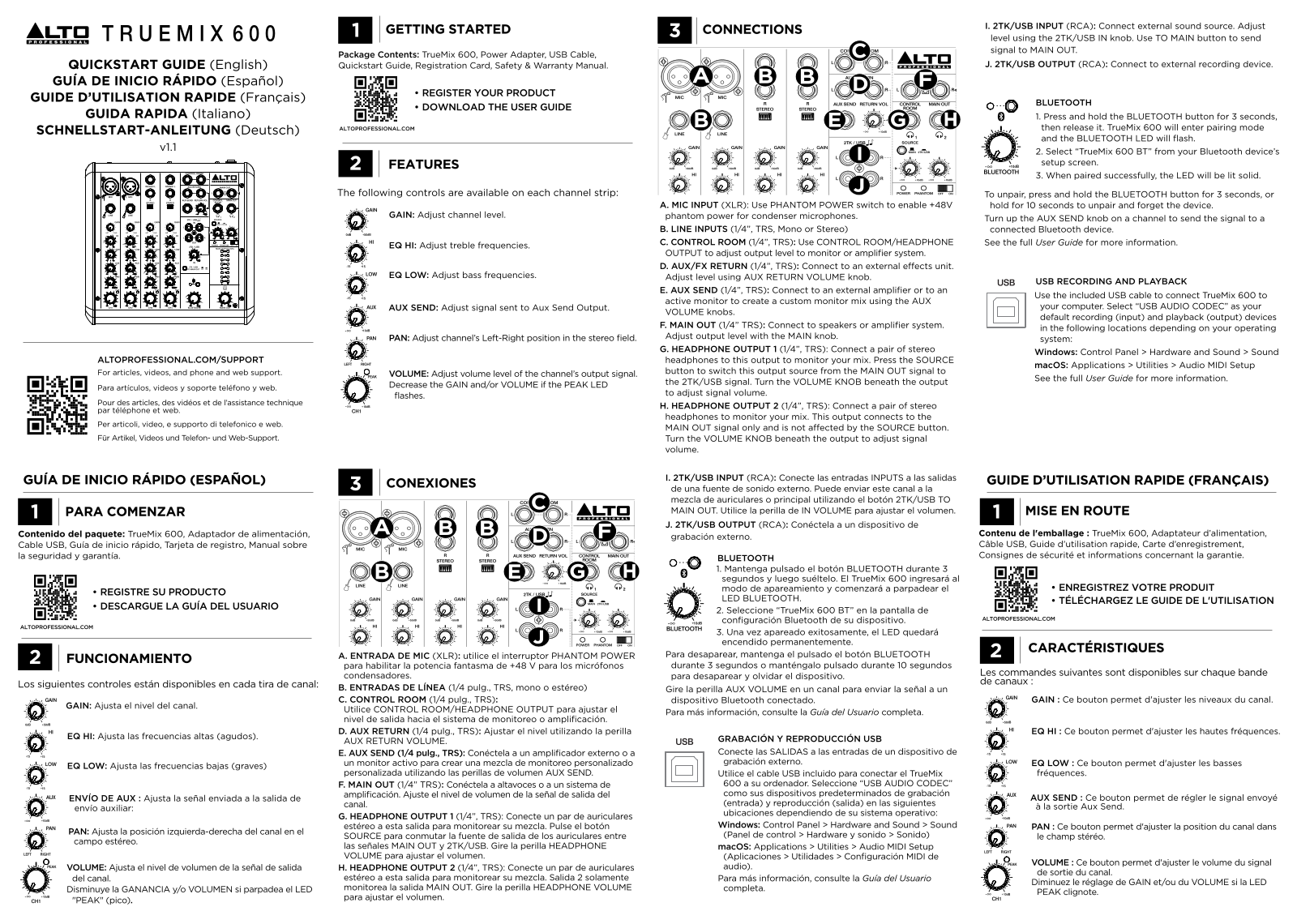 Alto Professional TrueMix 600 Quickstart Guide - ManualMachine.com