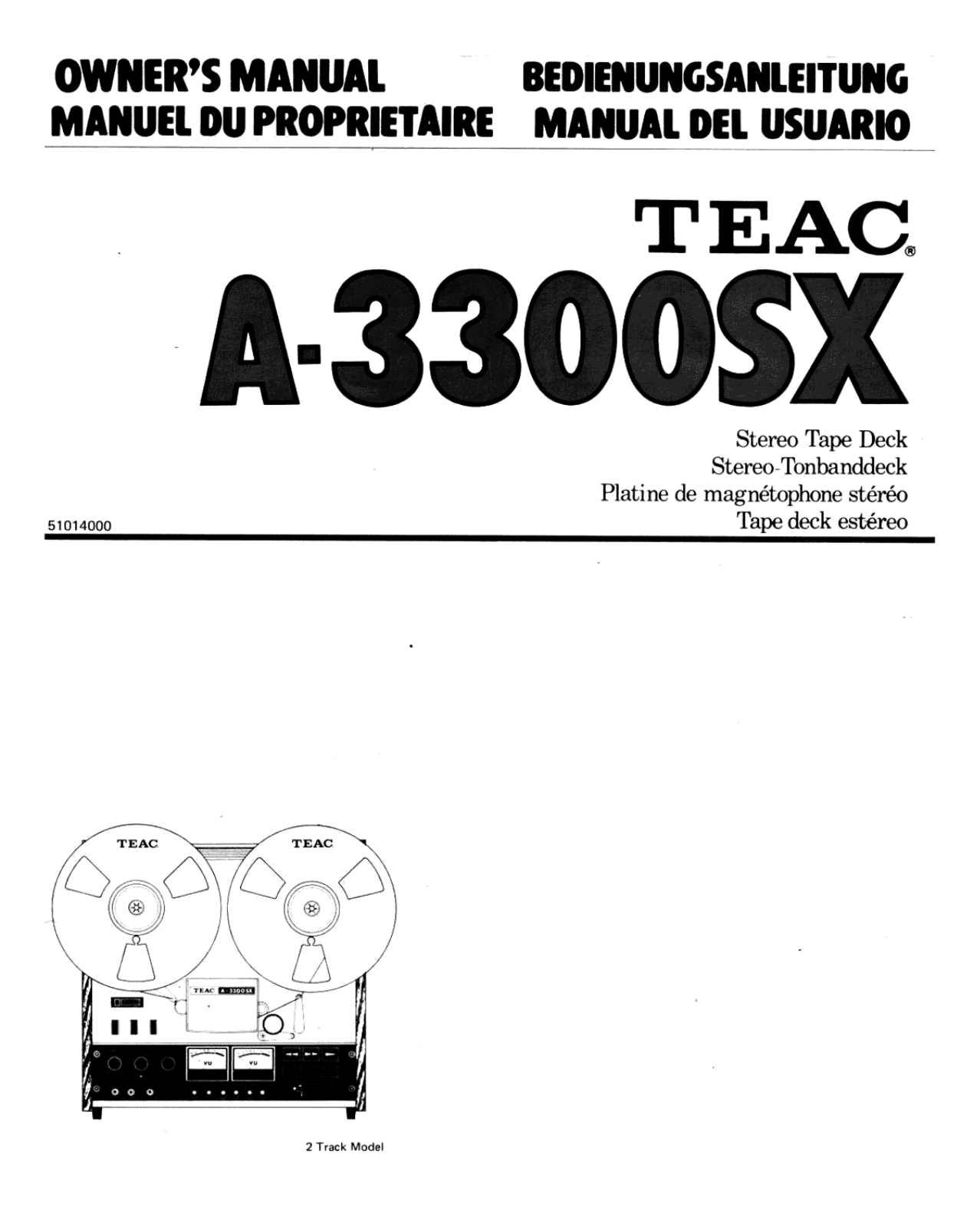 TEAC A-3300-SX Owners manual