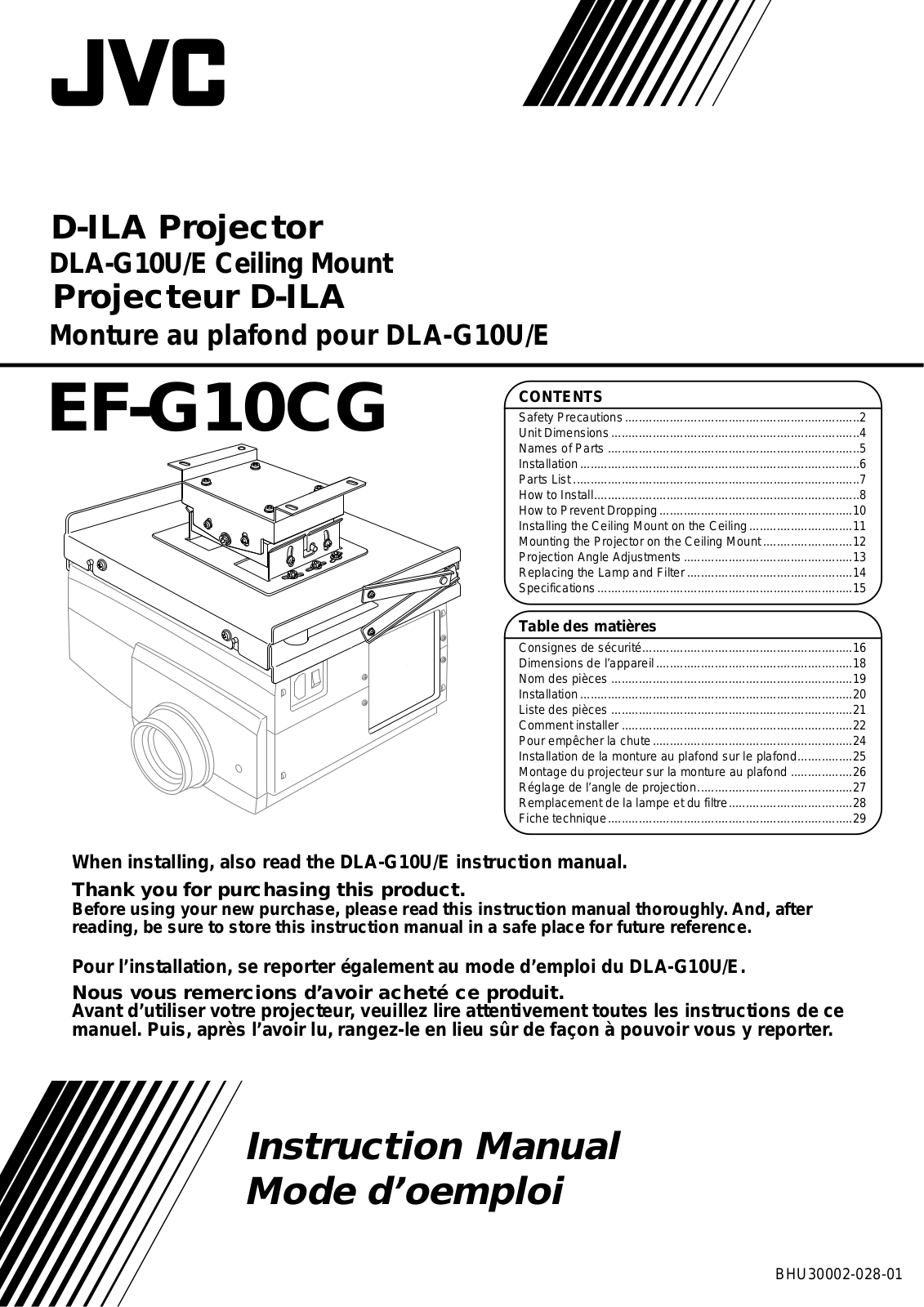 JVC EF-G10CG User Manual