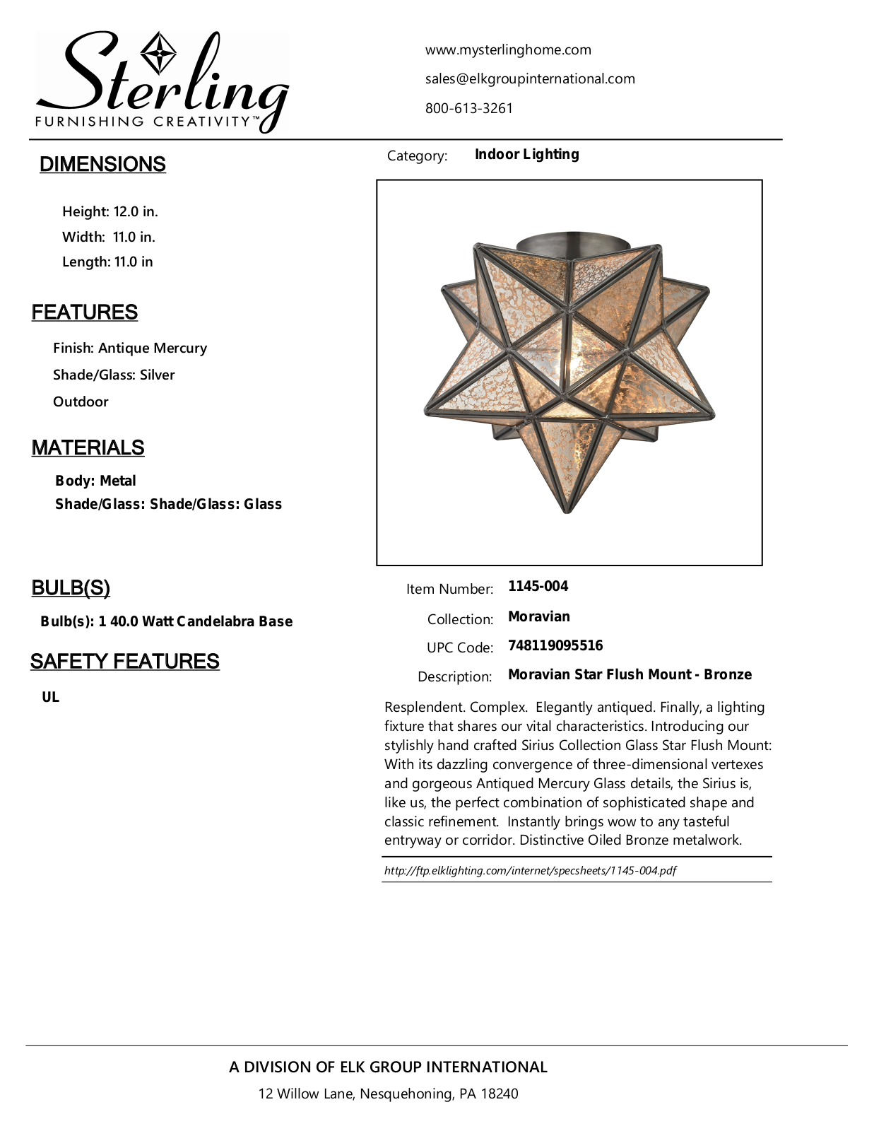 ELK Home 1145004 User Manual