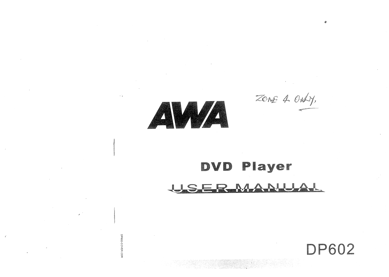 AWA DP602 User's Manual