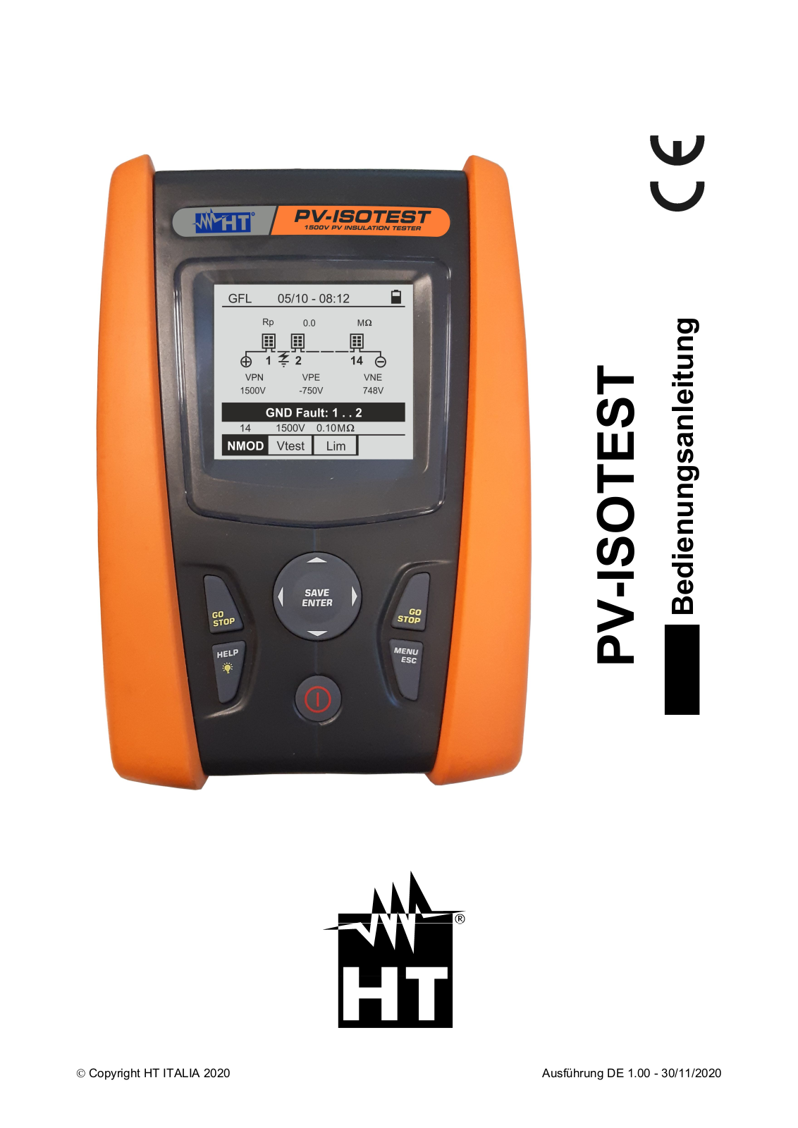 HT Instruments PV-ISOTEST operation manual