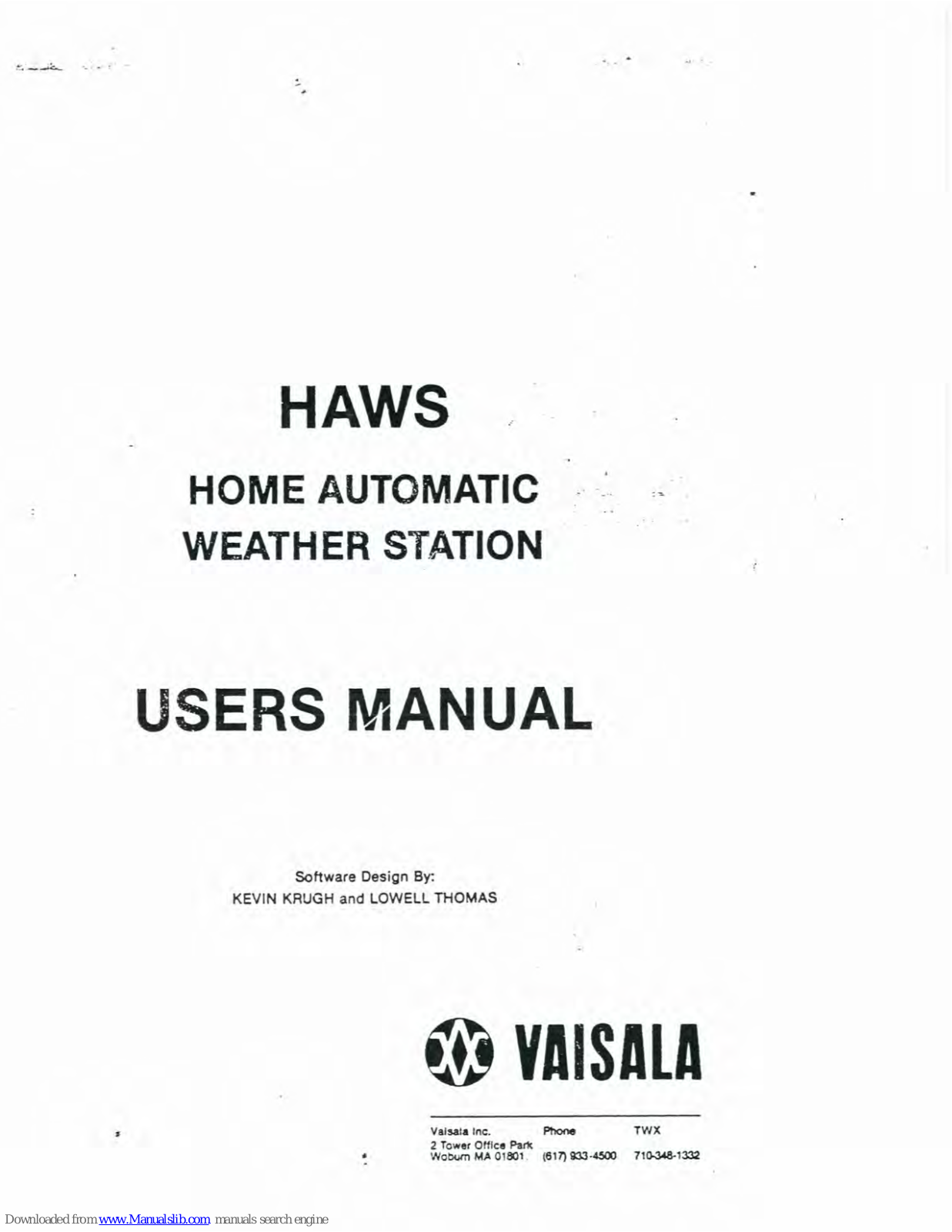 Vaisala HAWS User Manual