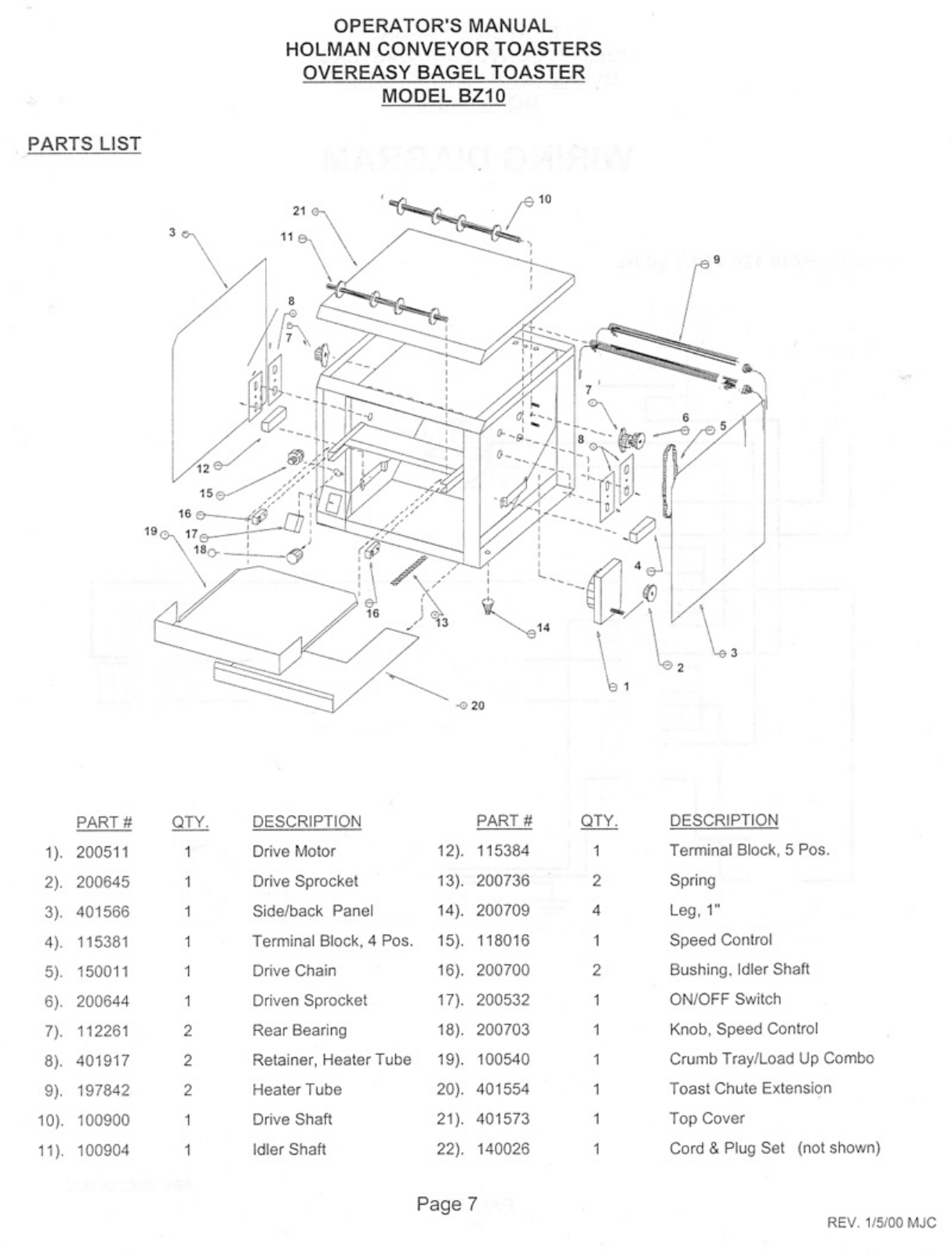 Star BZ10 Parts Manual