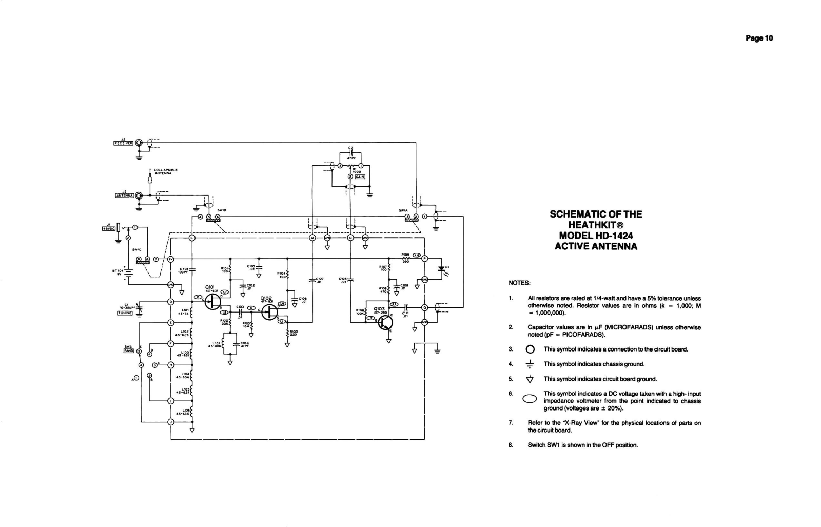 Heath Company HD-1424 Schematic