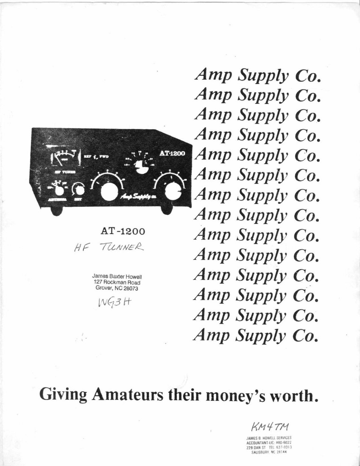 Amp Supply AT-1200 User Manual