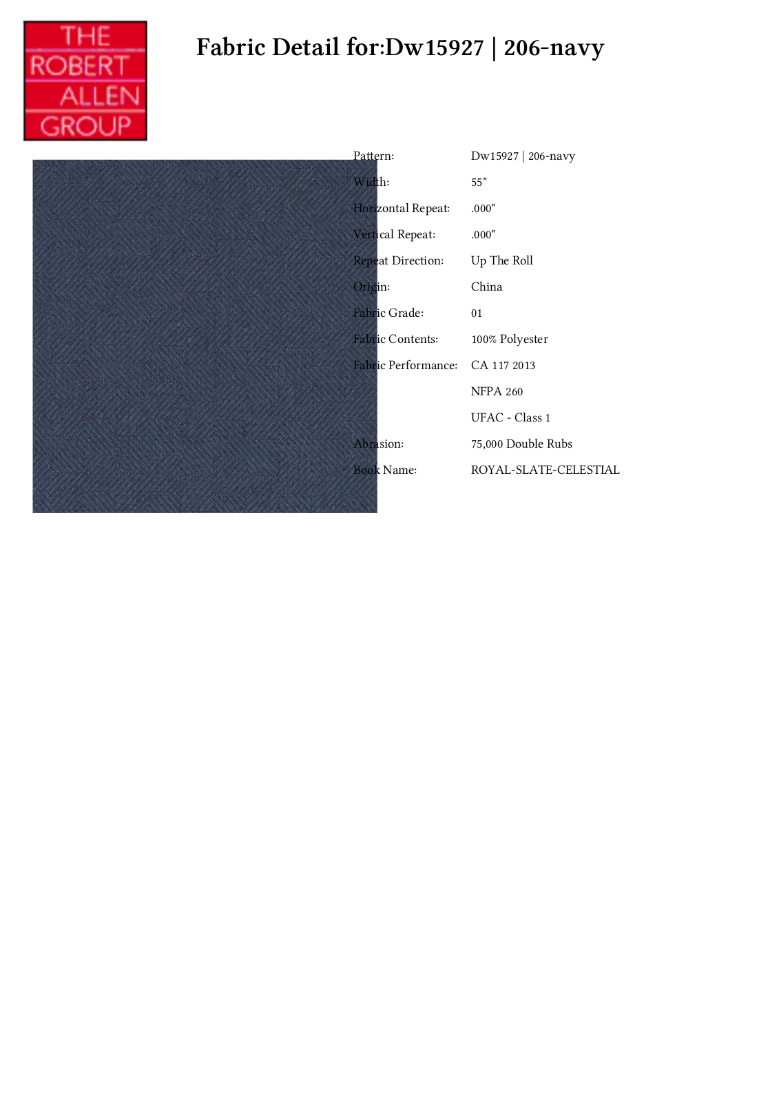 Duralee CRAL7190 Specifications - ManualMachine.com