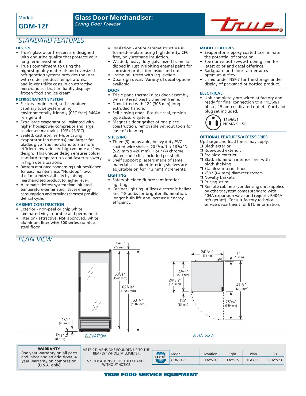 True Manufacturing GDM-12F General Manual - ManualMachine.com