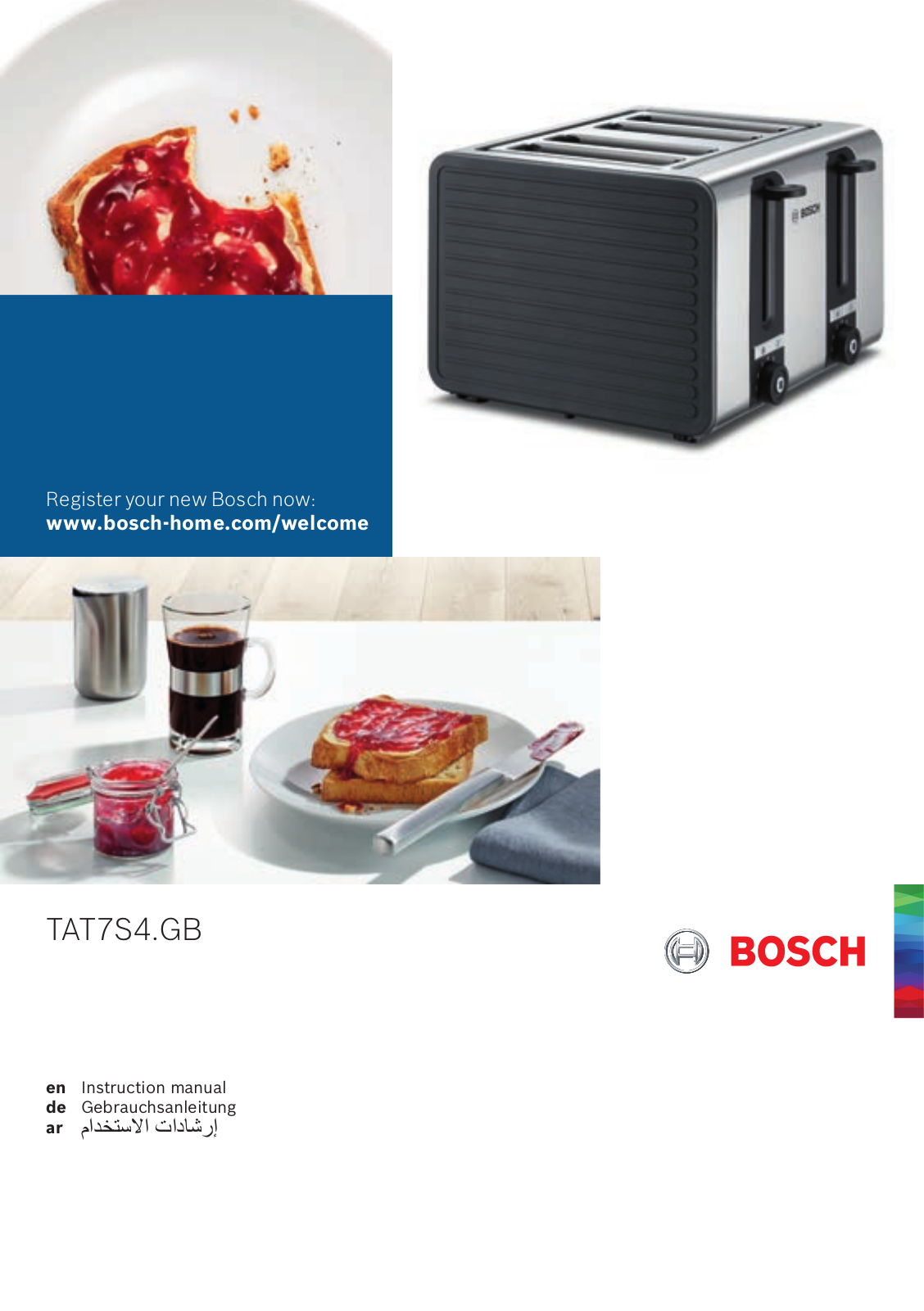 Bosch TAT7S45GB Instruction manual