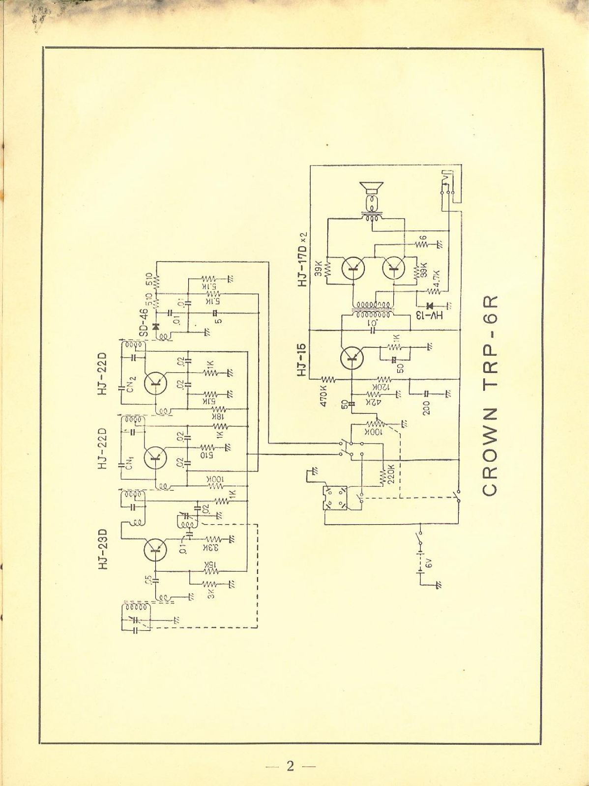 Crown Radio TRP-6R Schematic