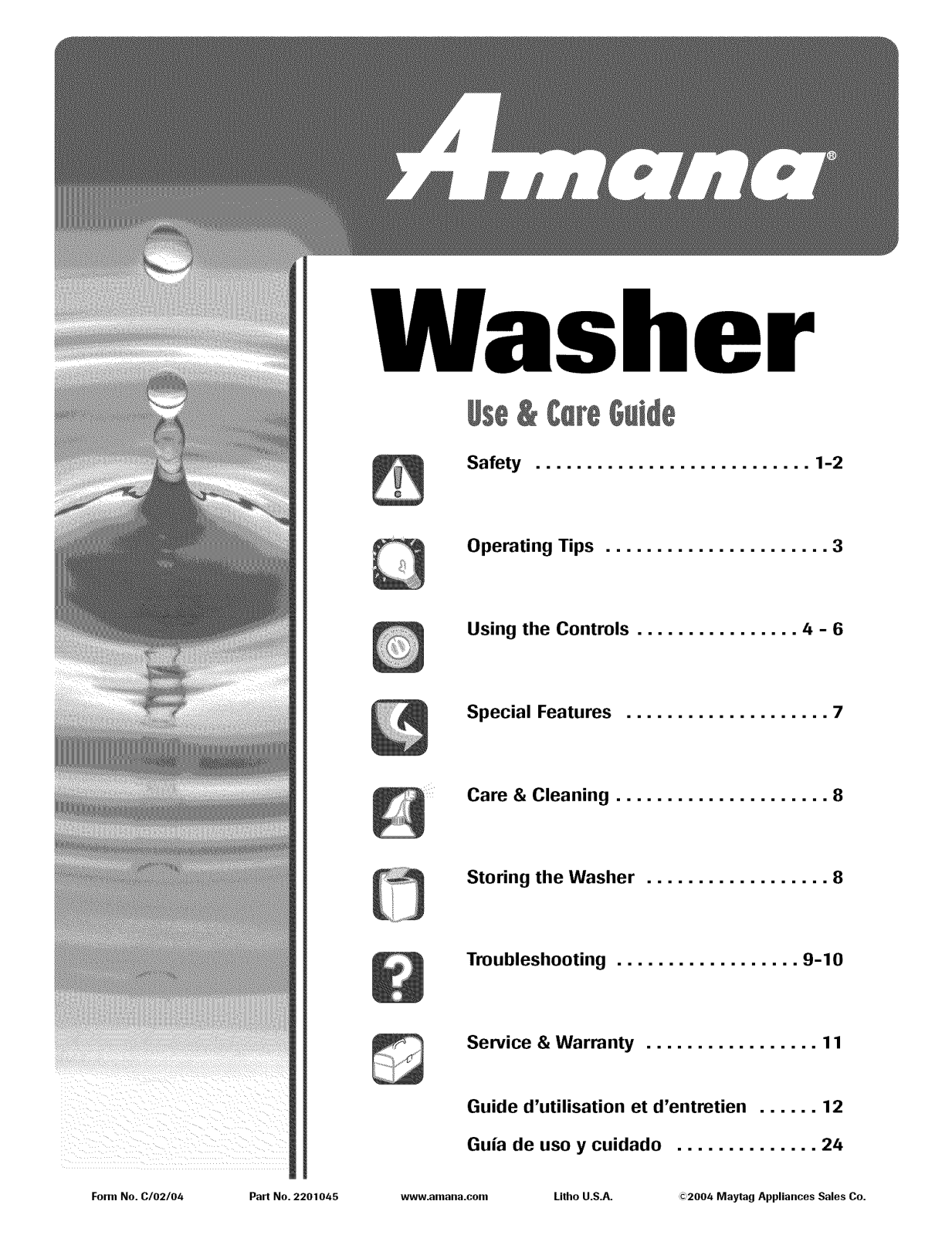 Amana NAV6800AWW, NAV5800AWW, NAV3330AWW, NAV2330AWW Owner’s Manual
