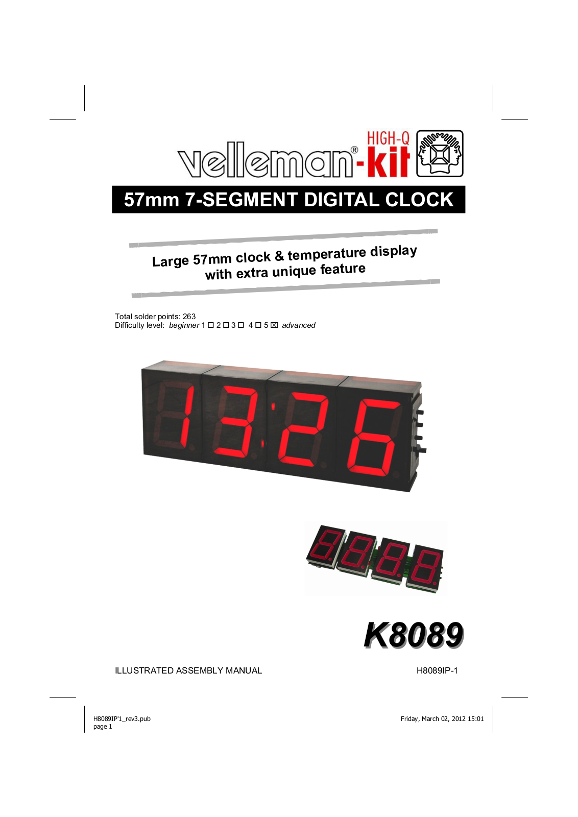 Velleman К8089 User Manual