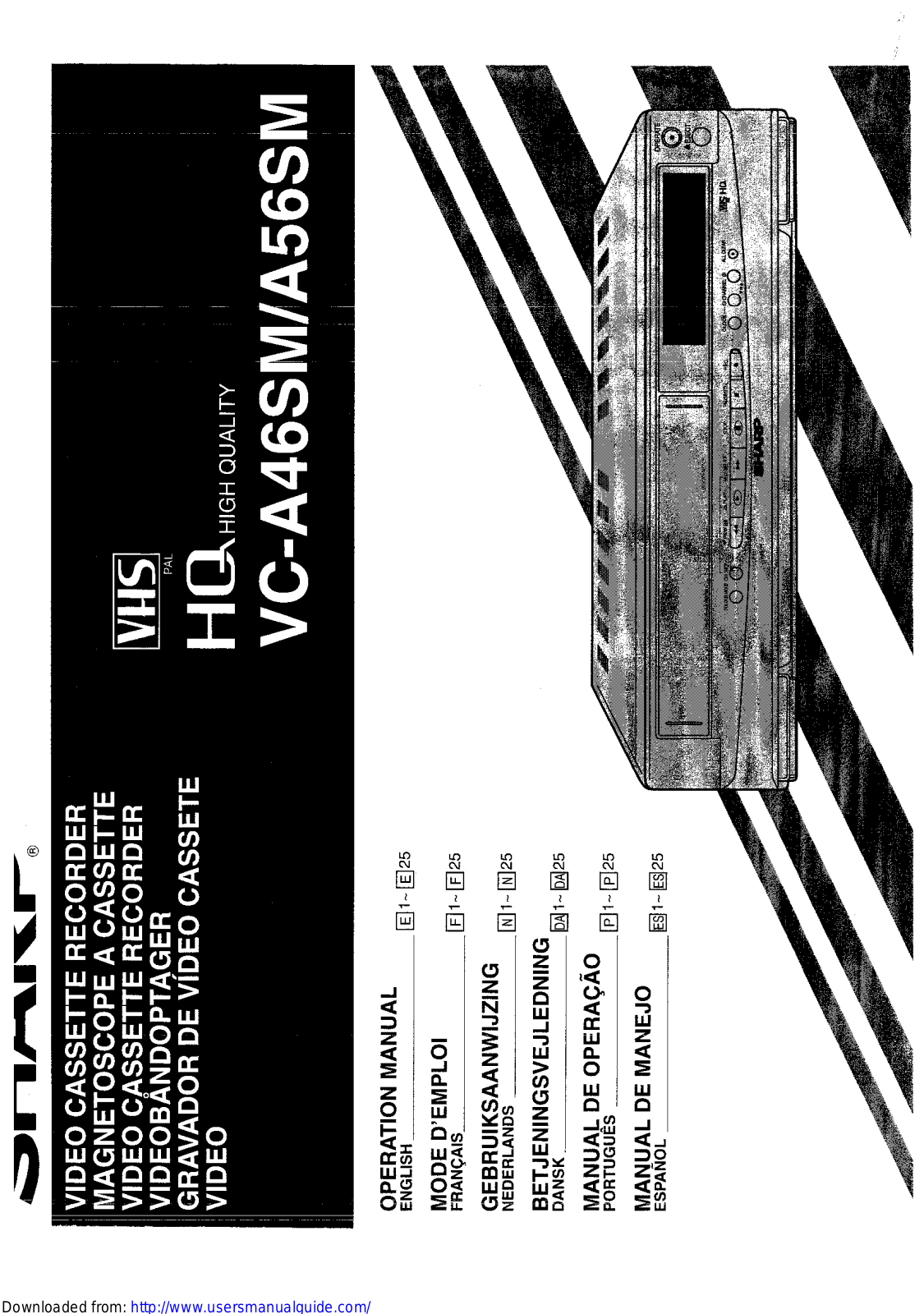 SHARP VC-A46SM, VC-A56SM User Manual