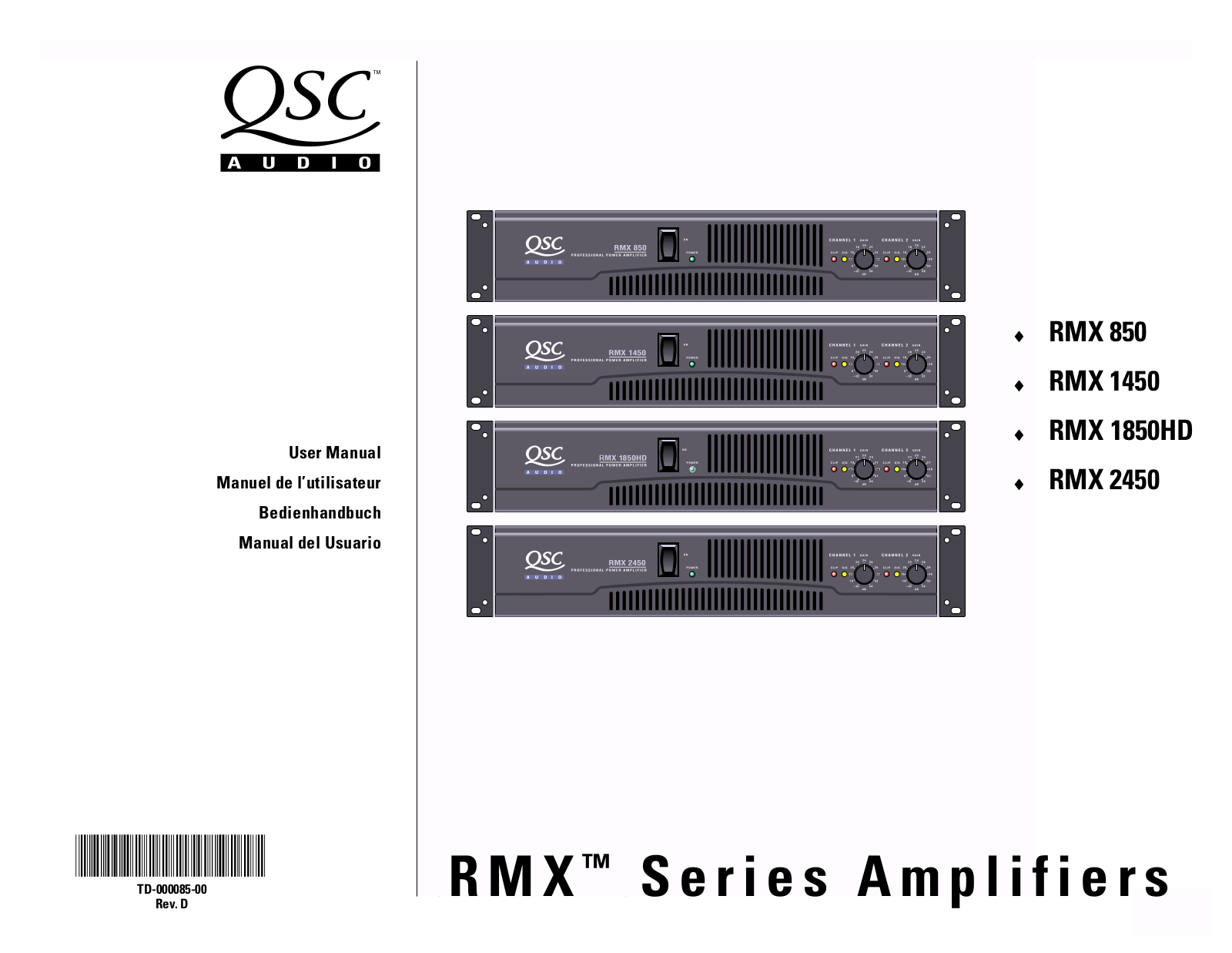 QSC RMX 2450 User Manual
