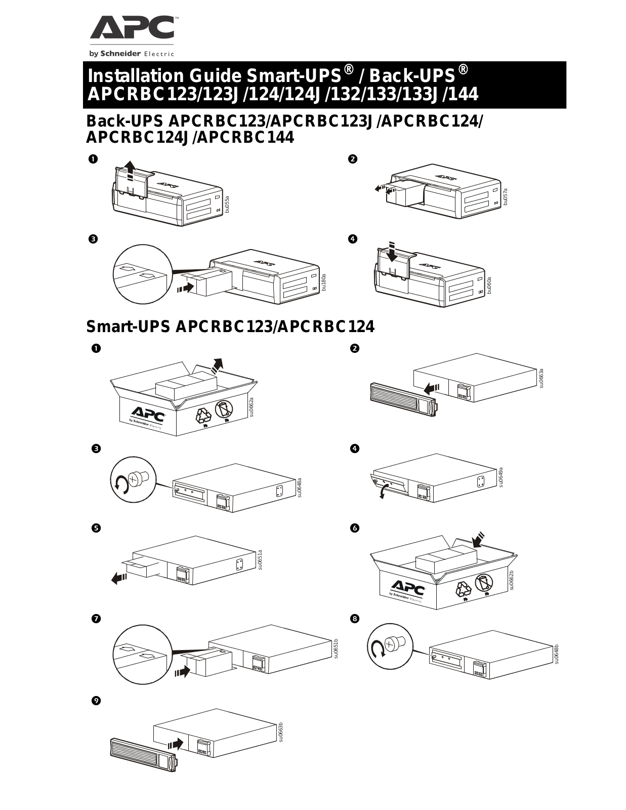 APC bu180a, su0651a, RBC133, RBC132, RBC User Manual