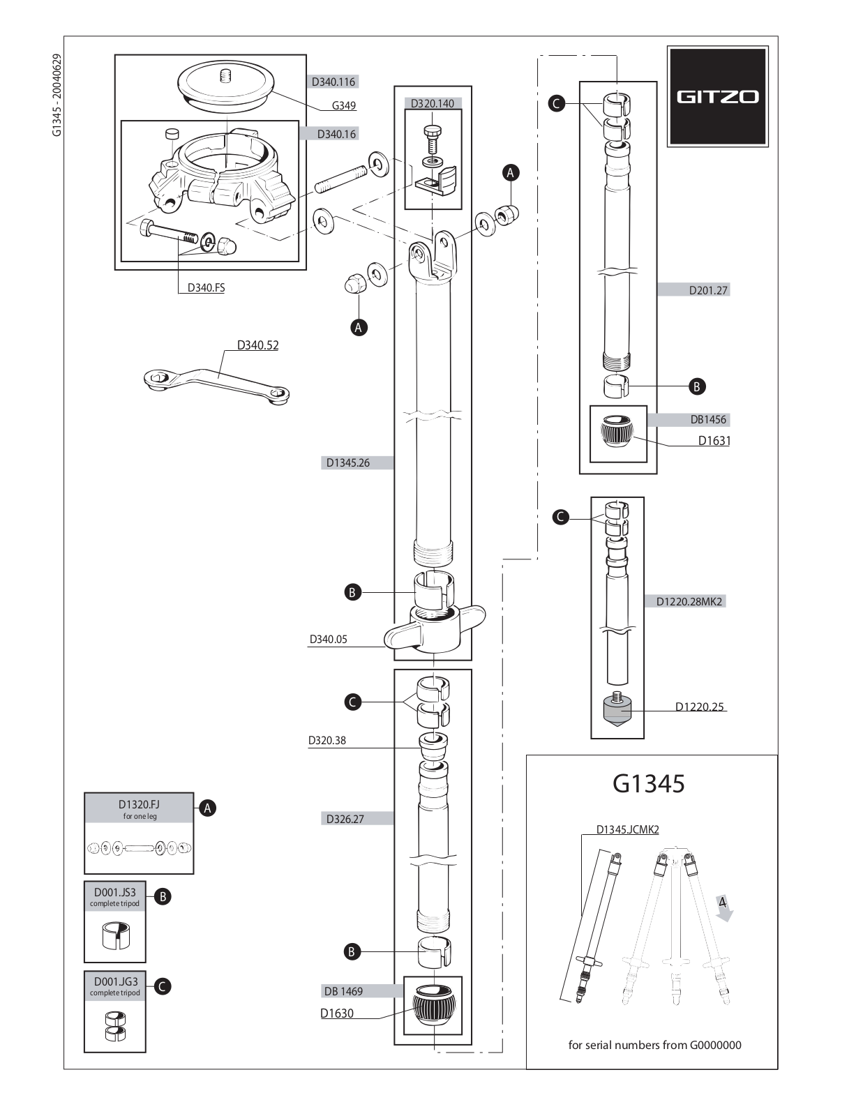 Gitzo G1345 User Manual