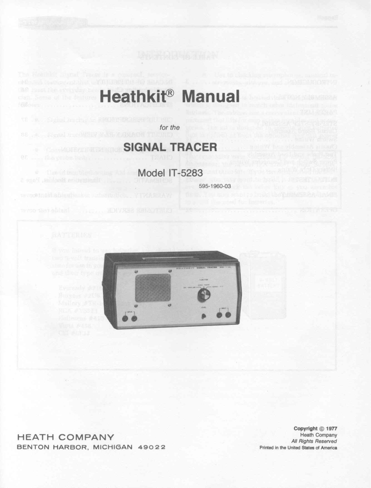 Heath Company IT-5283 Schematic