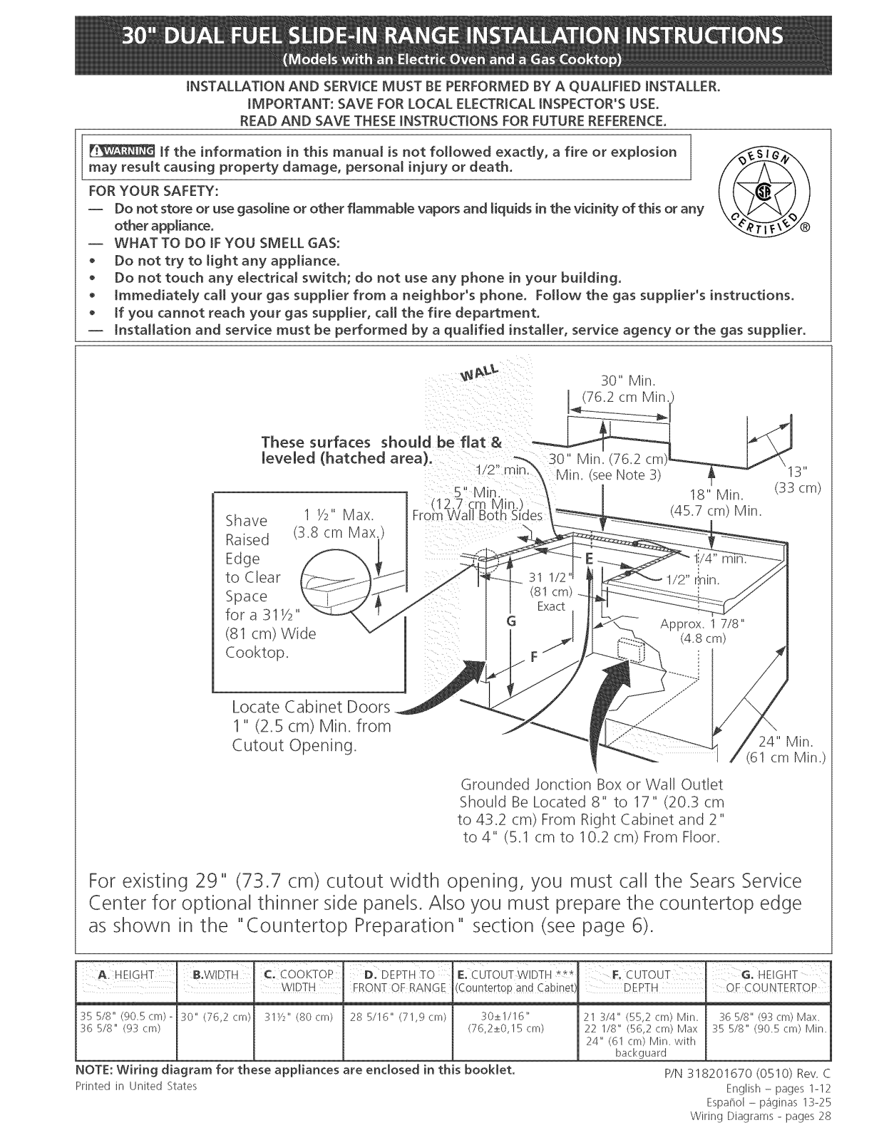 Kenmore Elite 79046622503, 79046624501, 79046624503, 79046624504, 79046629500 Installation Guide - ManualMachine.com