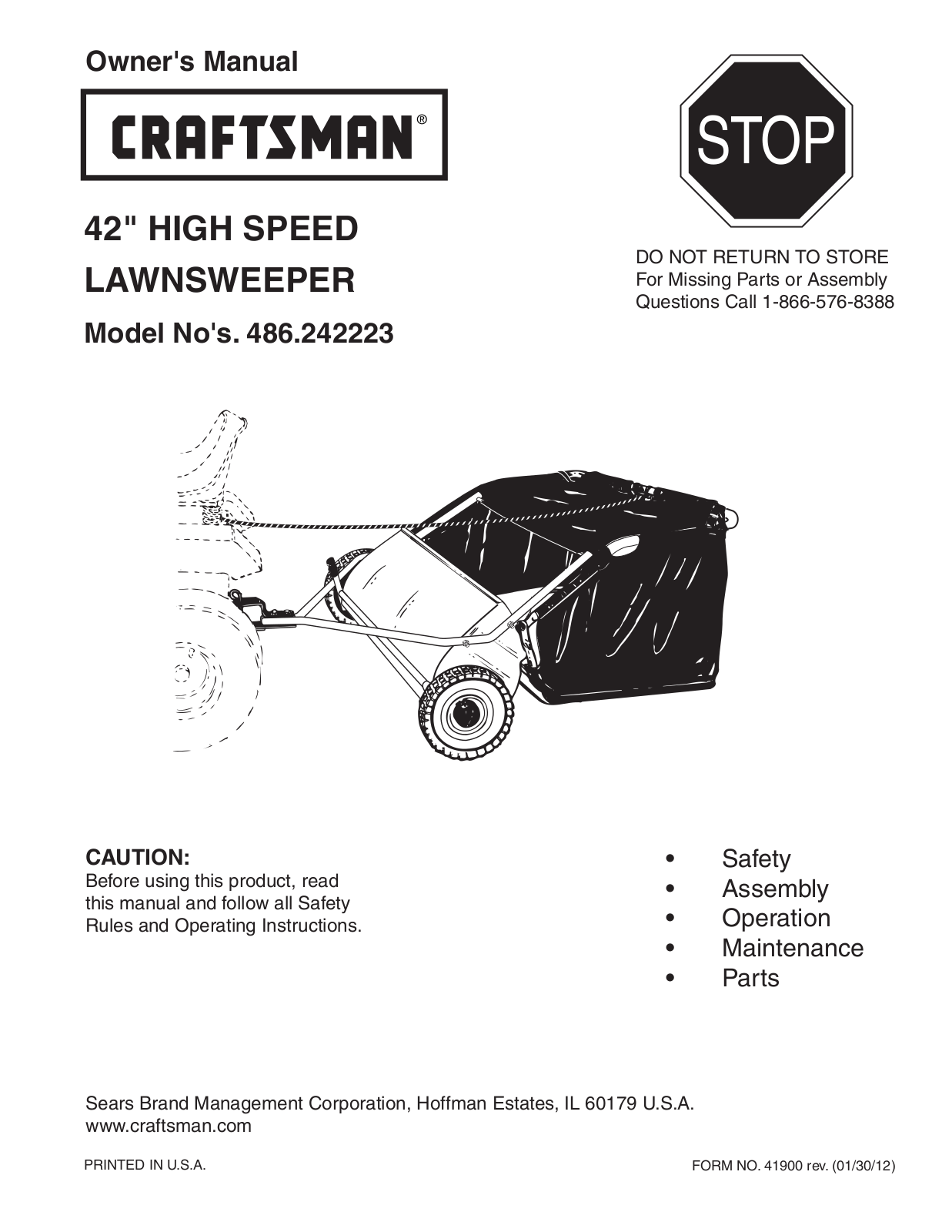 Craftsman 486.242223 User Manual