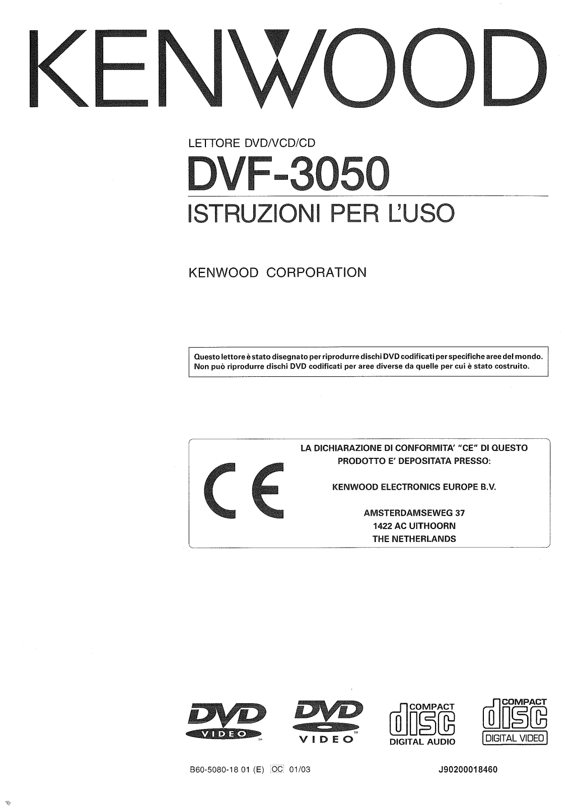 Kenwood DVF-3050 User Manual