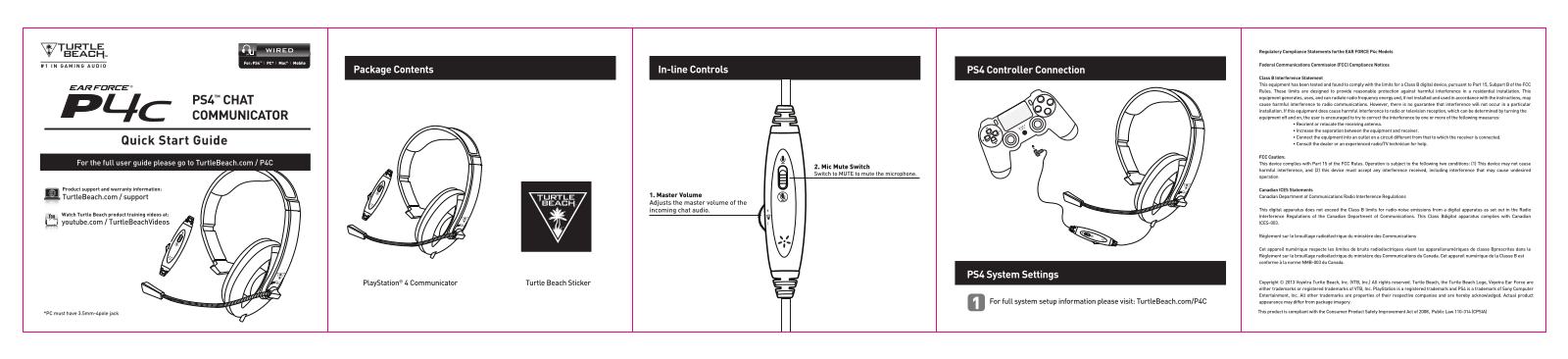 Turtle Beach P4c Owner's Manual