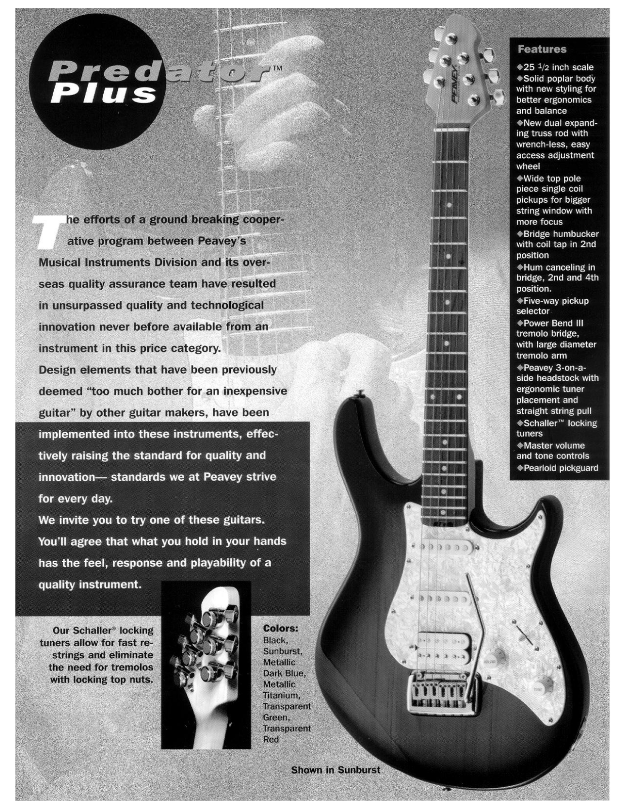 Peavey PREDATOR PLUS BROCHURE