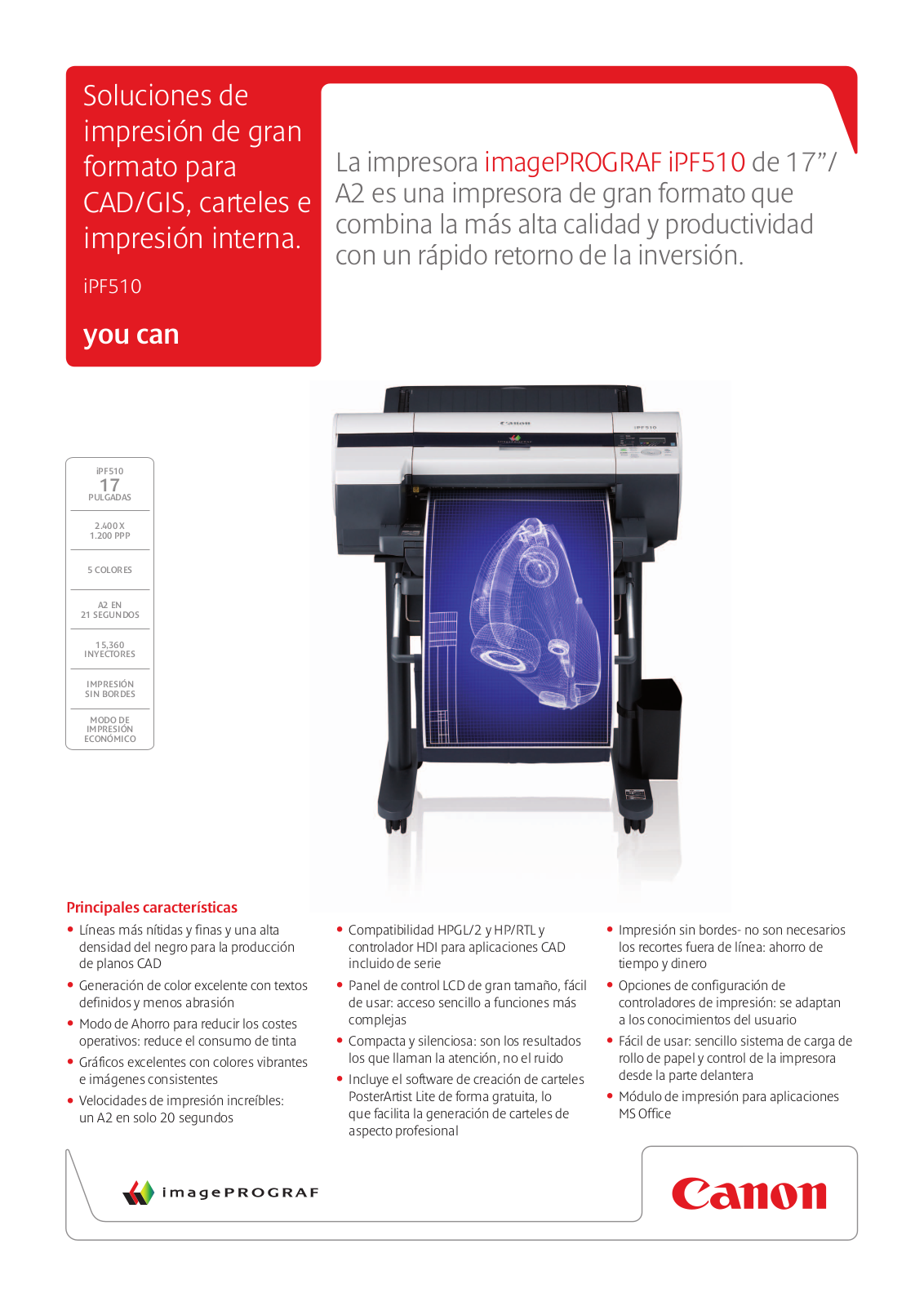 Canon IMAGEPROGRAF IPF510 BROCHURE