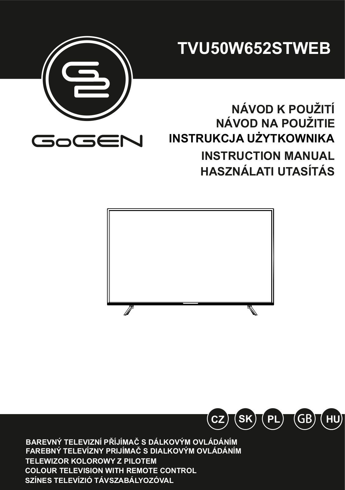 GoGEN TVU 50W652 STWEB User Manual