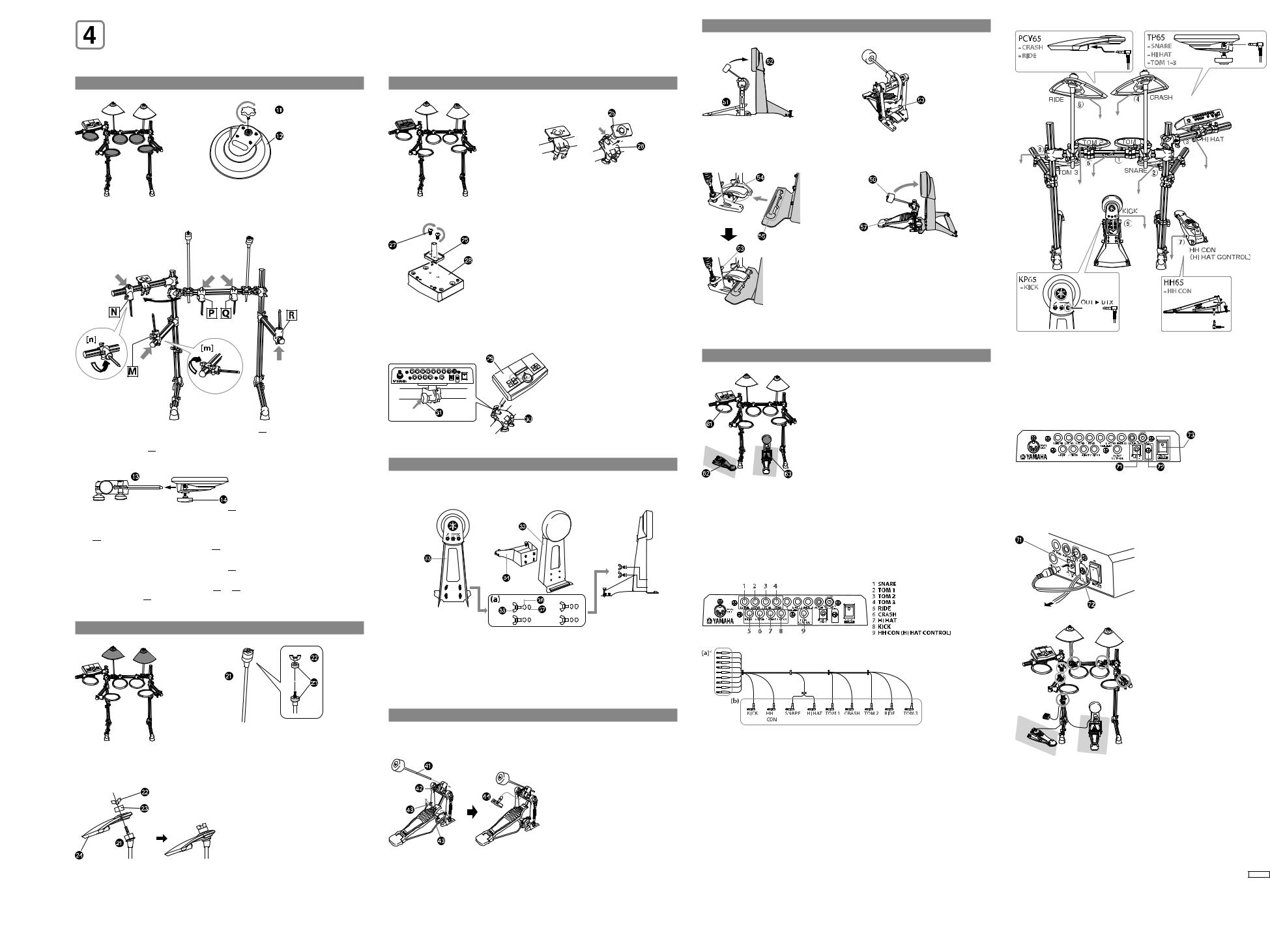 Yamaha DTXPLORER BASIC SET ASSEMBLY MANUAL