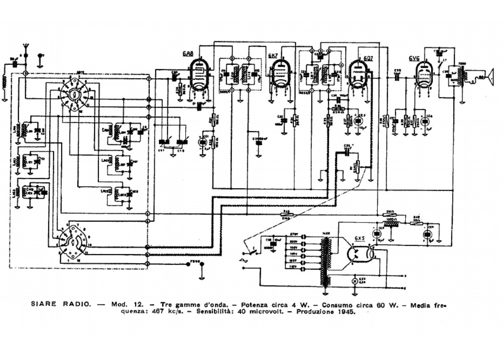 Siare Crosley 12 schematic