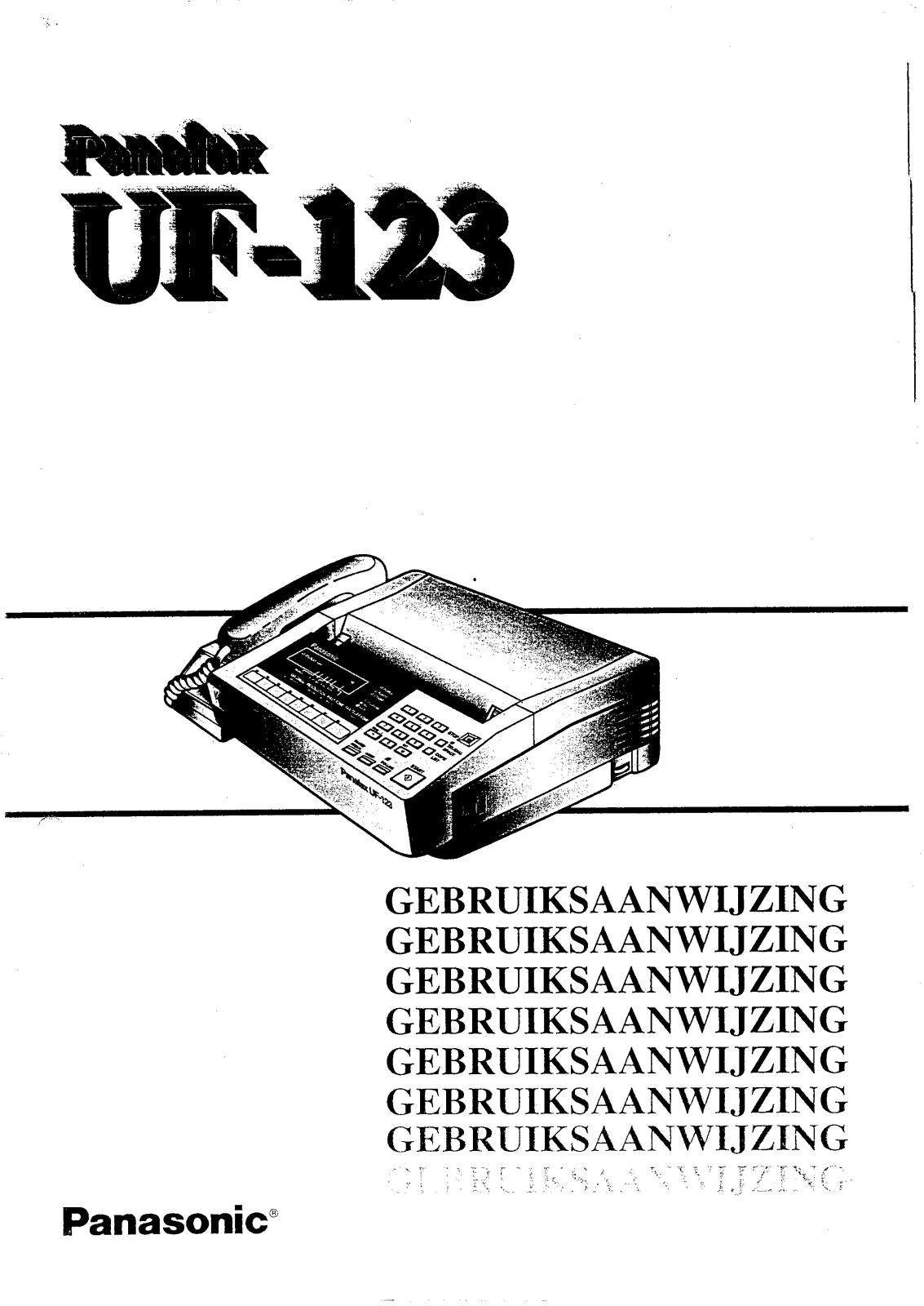 Panasonic UF-123 User Manual