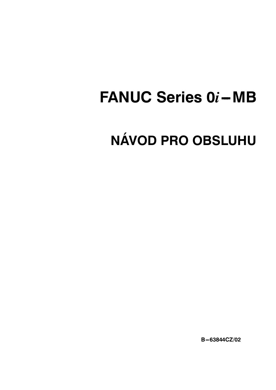 fanuc 0i-MB User Manual