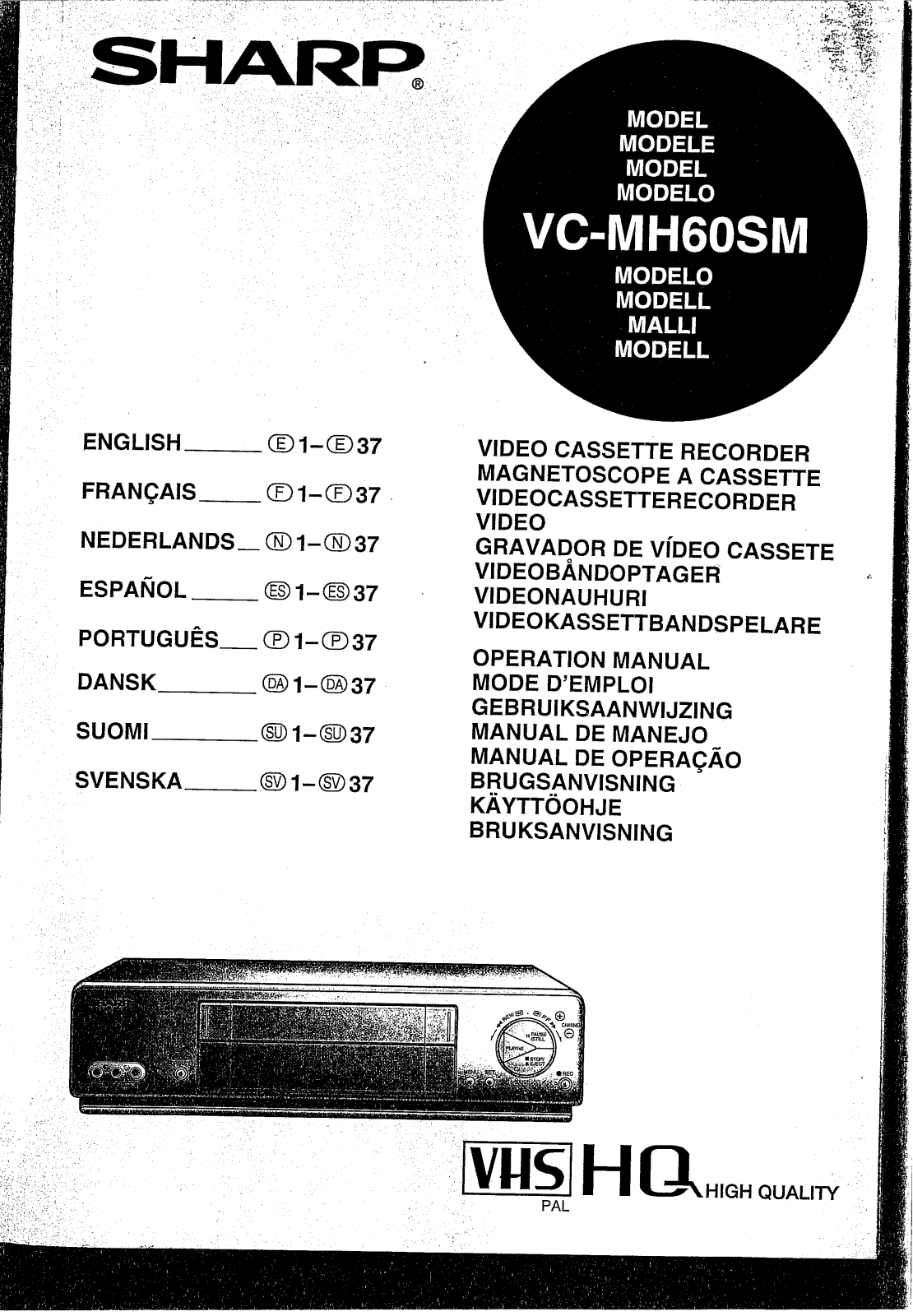 Sharp VC-MH60SM User Manual