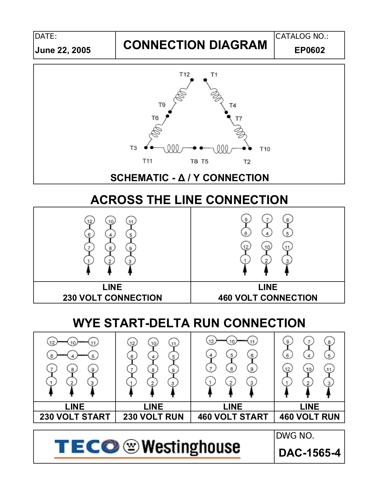 Teco EP0602 Connection Diagram