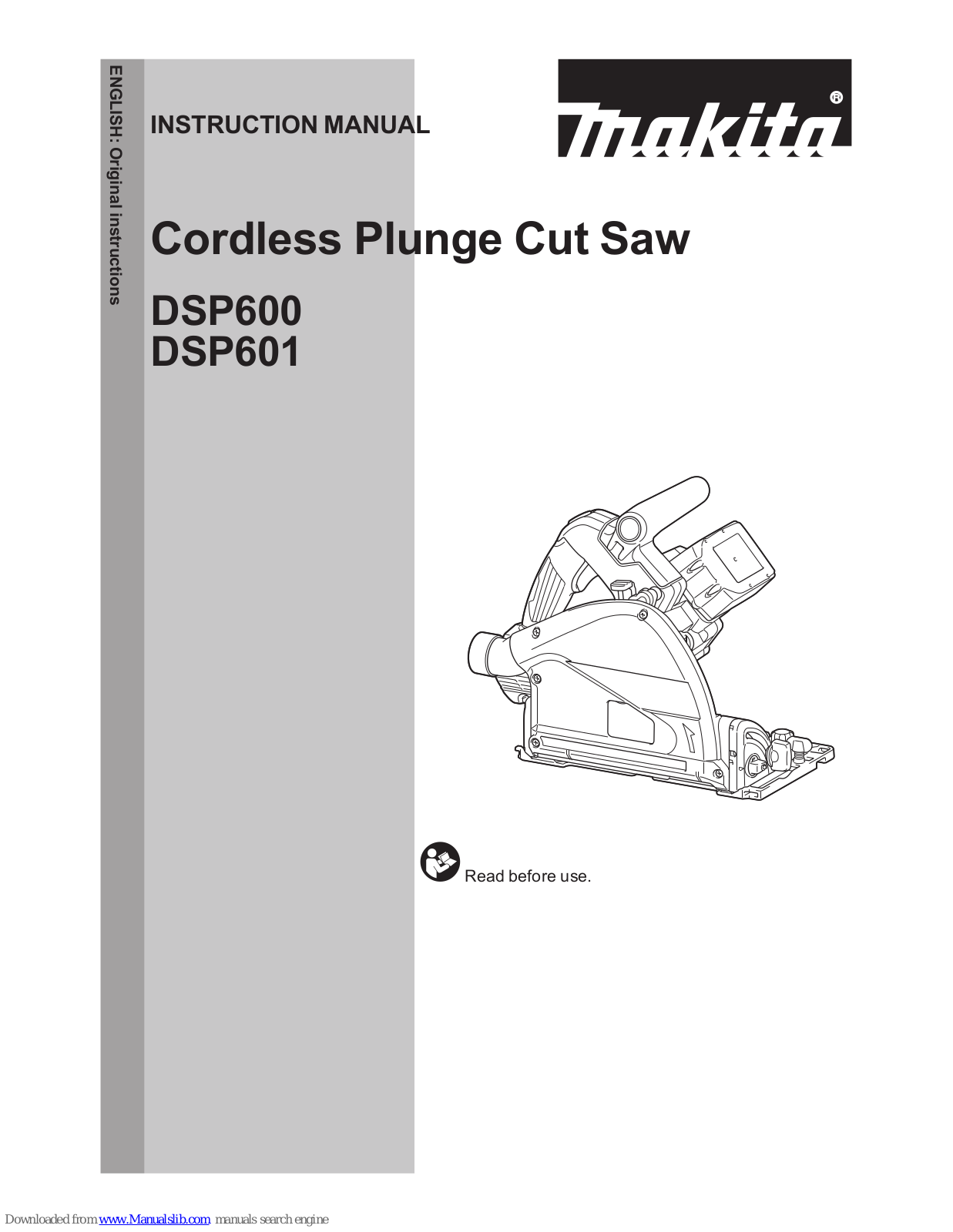 Makita DSP600, DSP601 Instruction Manual