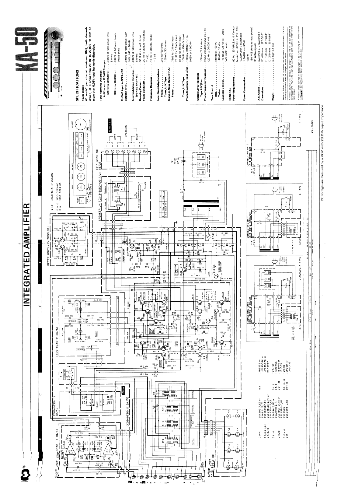 Kenwood KA-50 Schematic