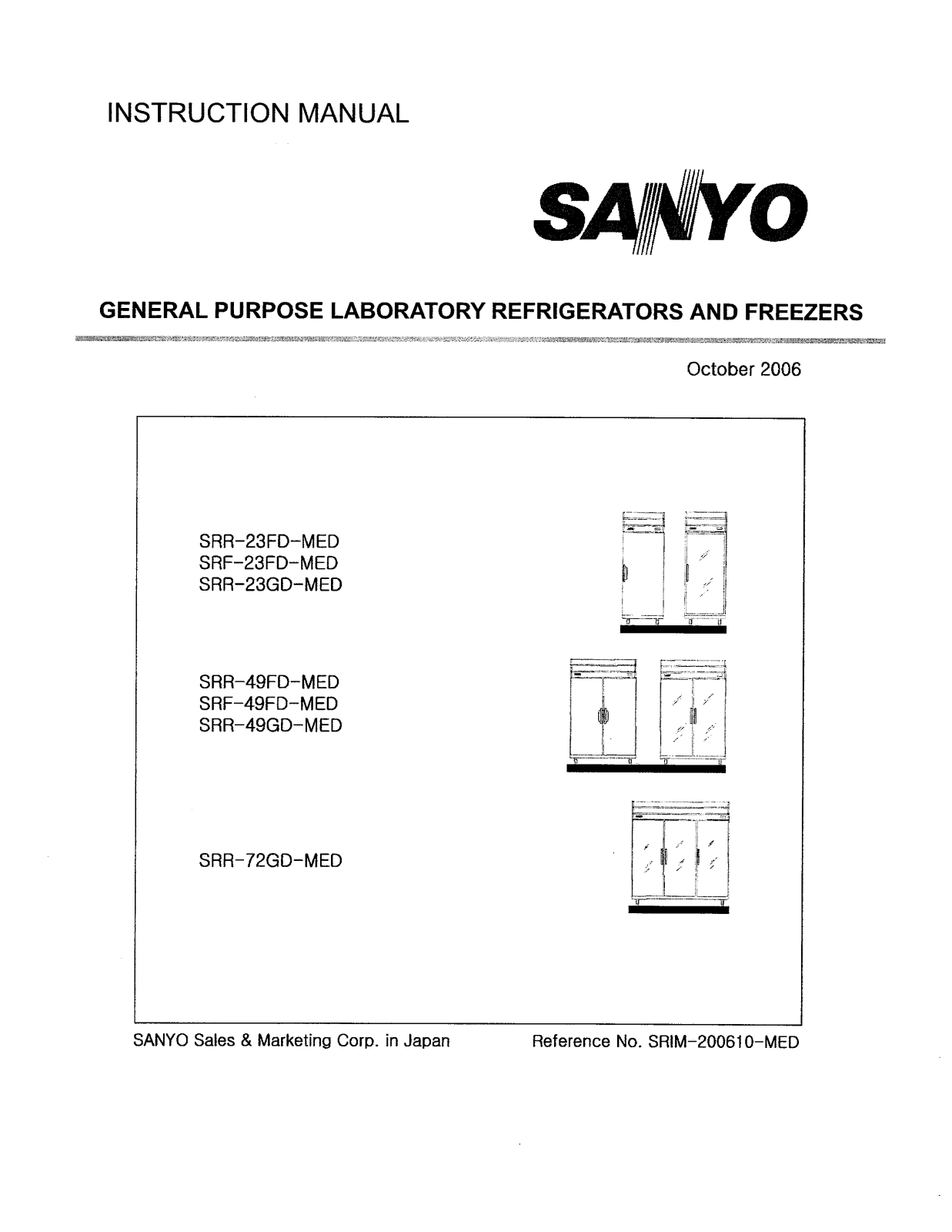 Sanyo SRF-23FD-MED Installation  Manual