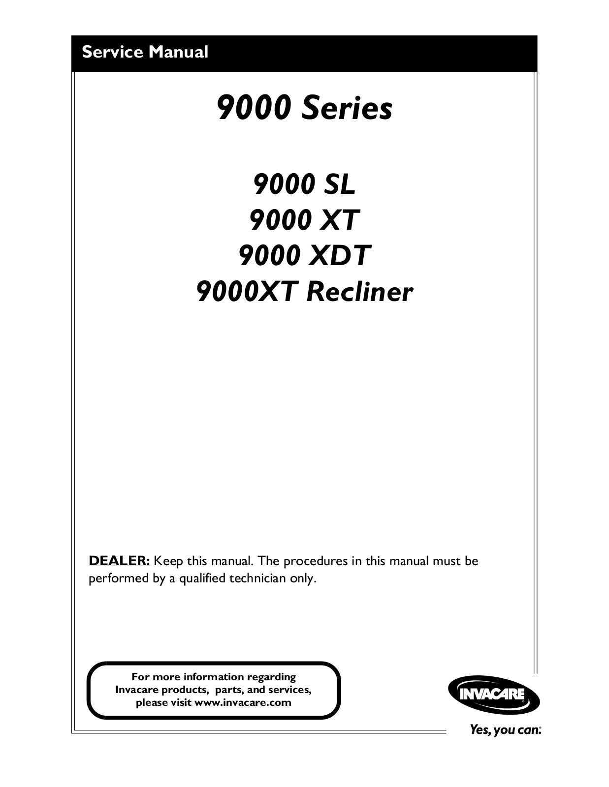 Invacare 9000 XDT, 9000, 9000 XT, 9000 SL User Manual 2