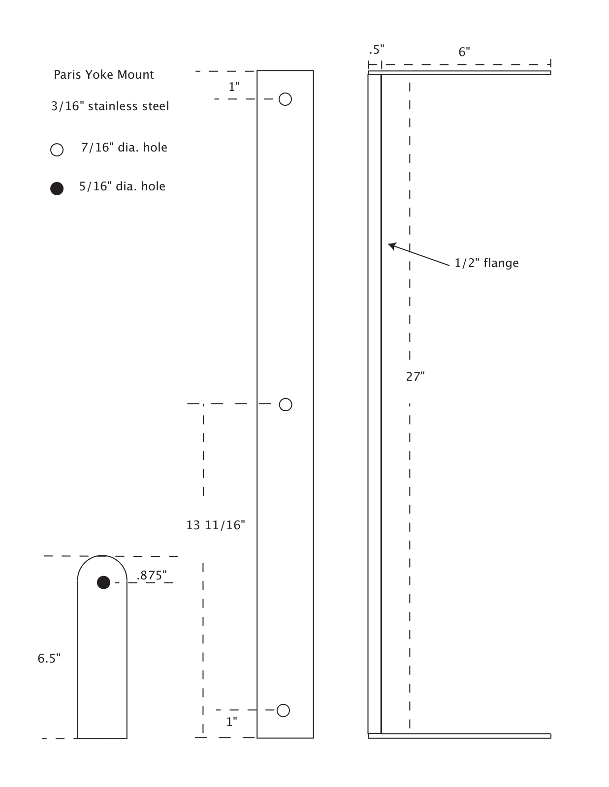 Technomad Paris Yoke Mount Bracket Technical Illustration