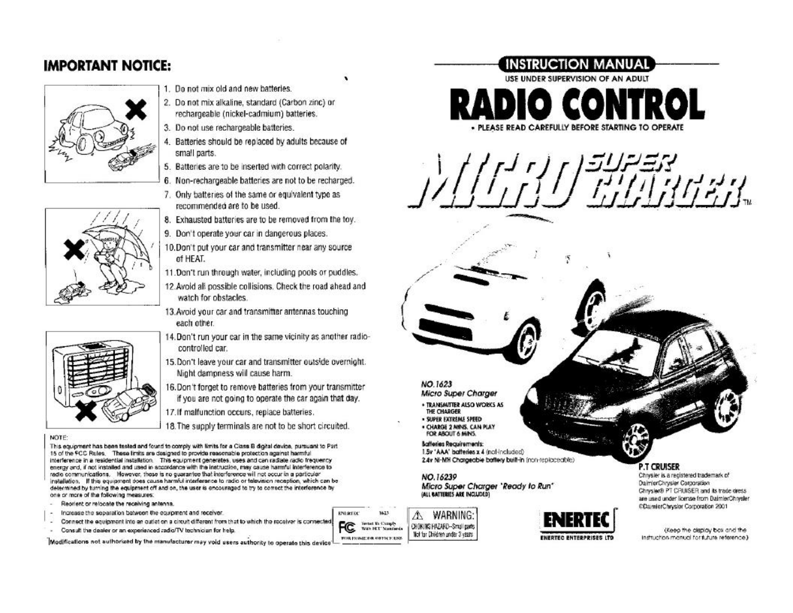 Enertec 1623-27, 1623-49 Users manual