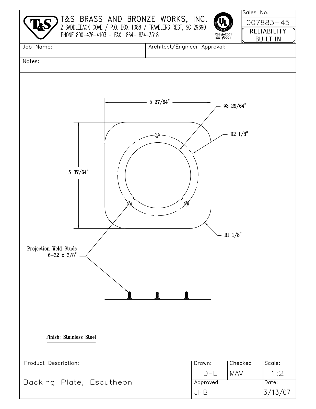 T&S Brass 007883-45 User Manual