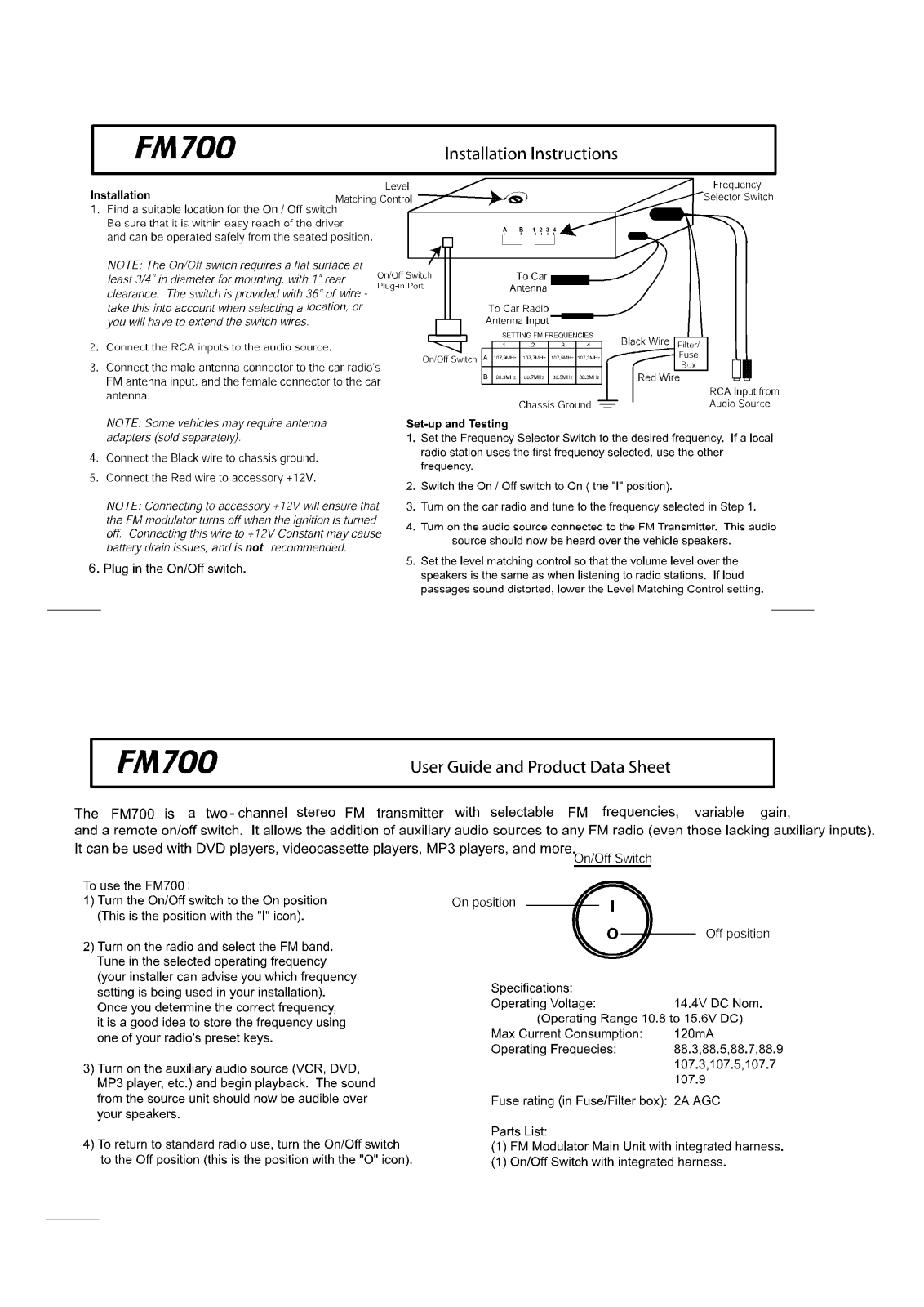 UBUY FM700 User Manual